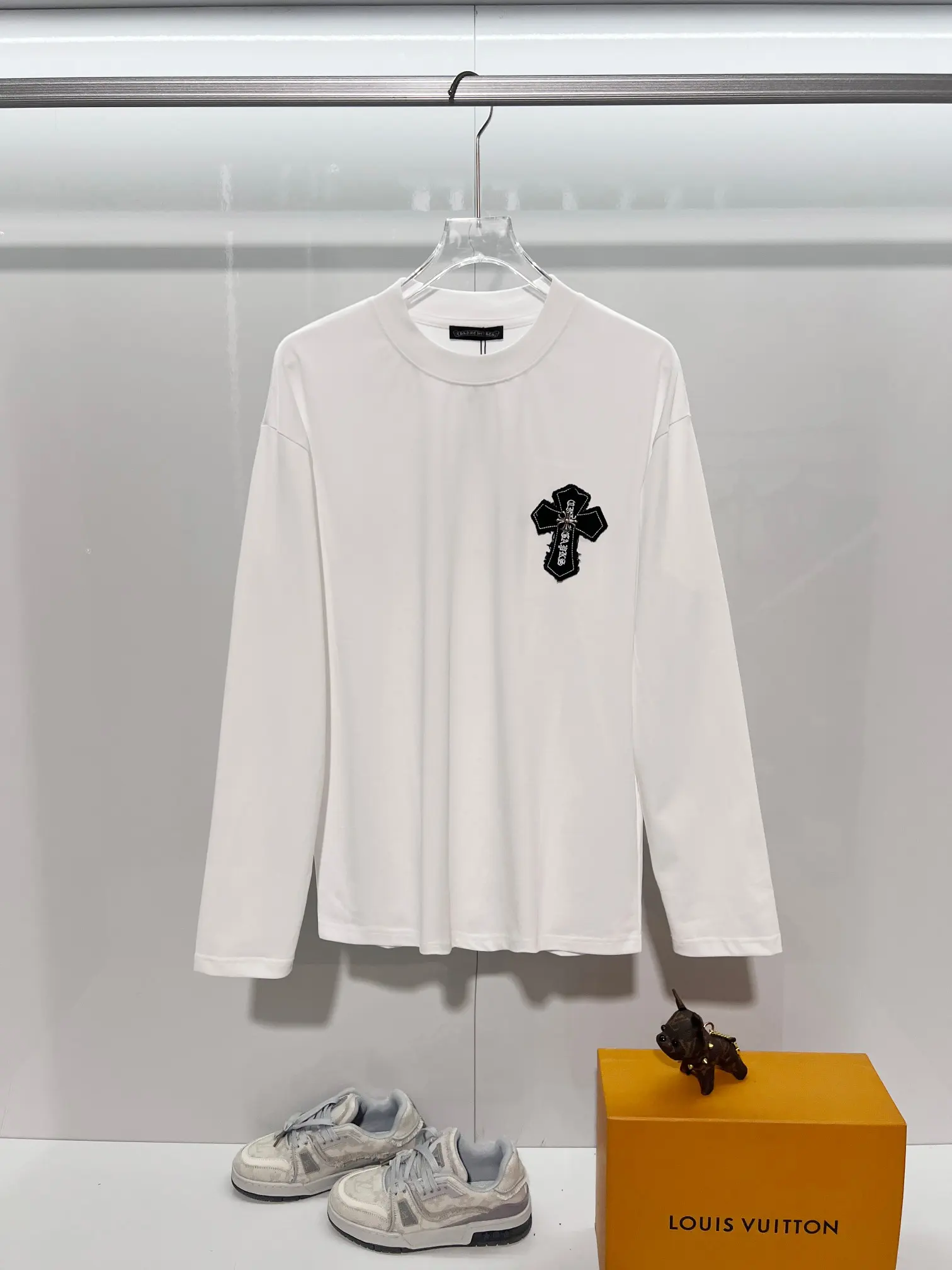 Chrome Hearts Cross Patch Long-Sleeve T-Shirt D18022883