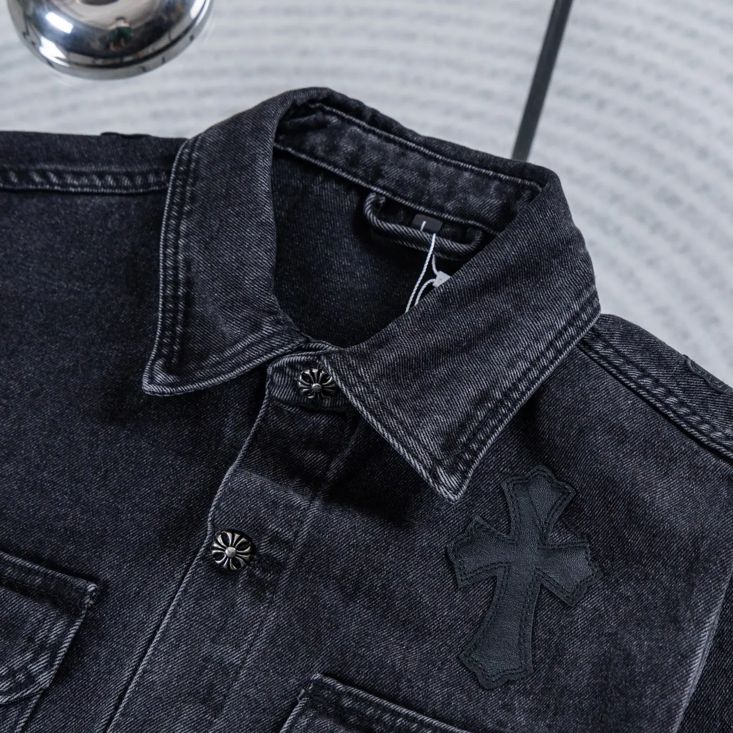 Chrome Hearts Cross Patch Washed Denim Jacket D18022604 — view 4