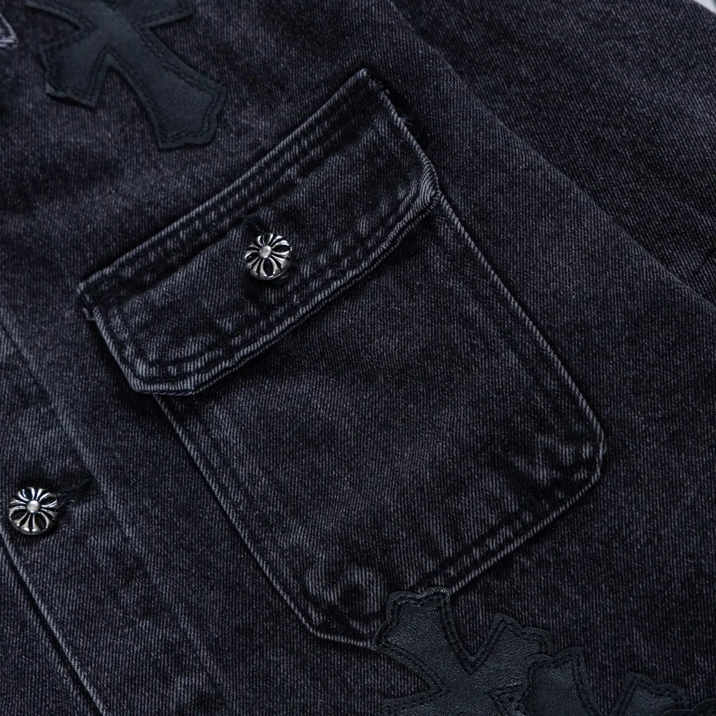 Chrome Hearts Cross Patch Washed Denim Jacket D18022604 — view 6