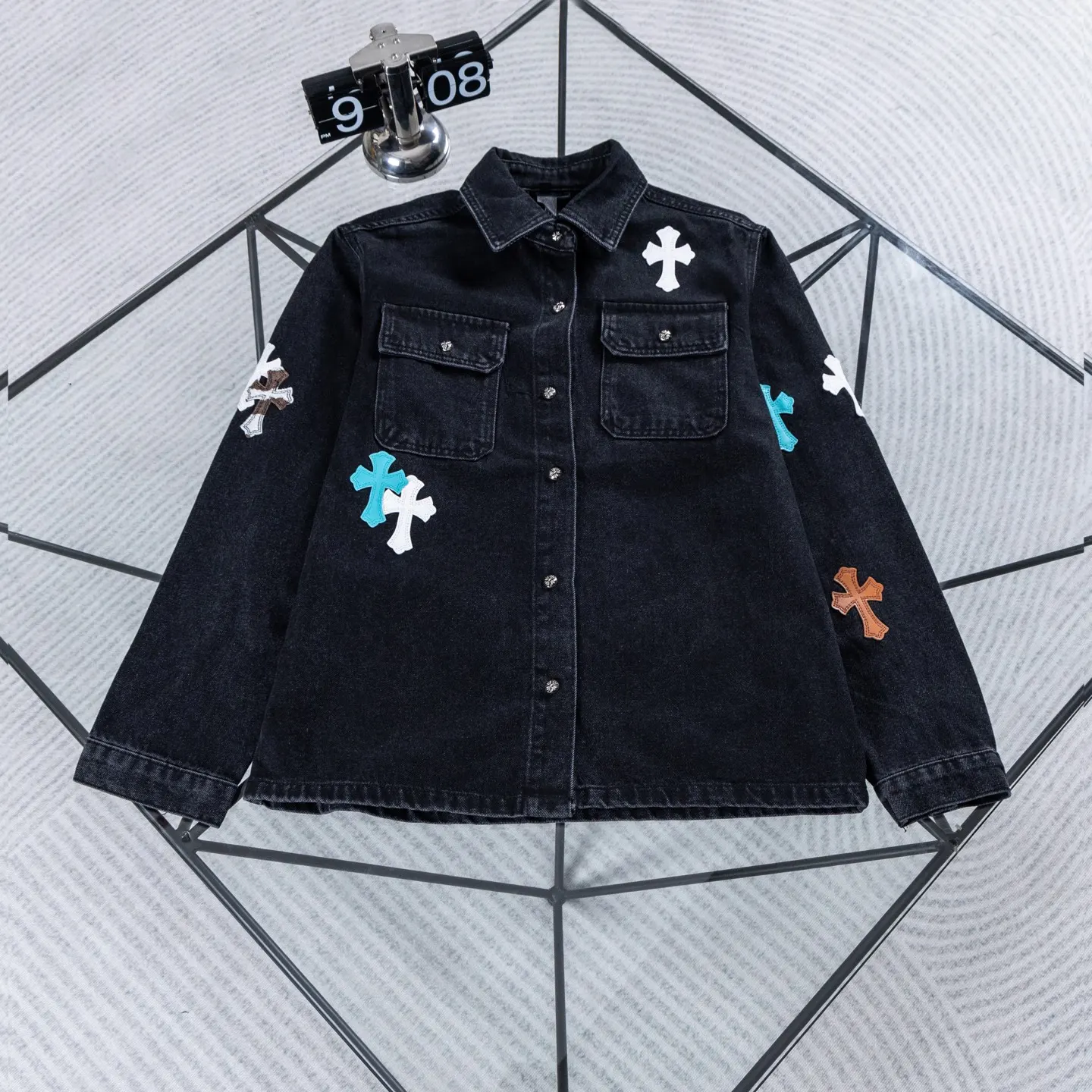 Chrome Hearts Cross Patch Denim Jacket D18022603