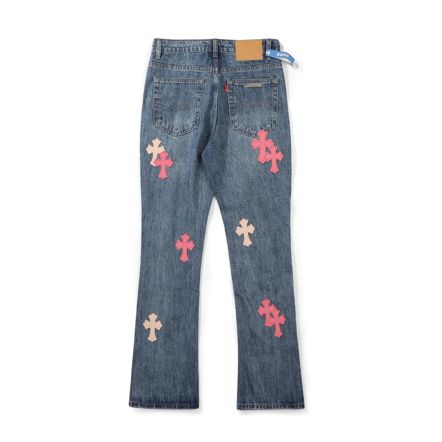 Cross Patch Flared Straight-Leg Jeans D18021794 — view 2