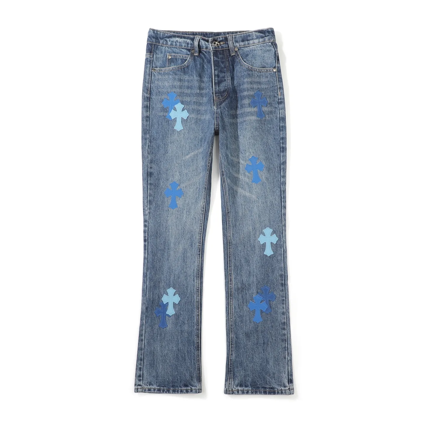 Cross Patch Straight-Leg Jeans D18021792
