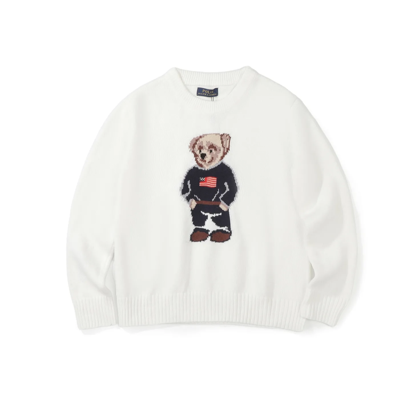 Polo Bear Cotton-Linen Intarsia Sweater D18021785