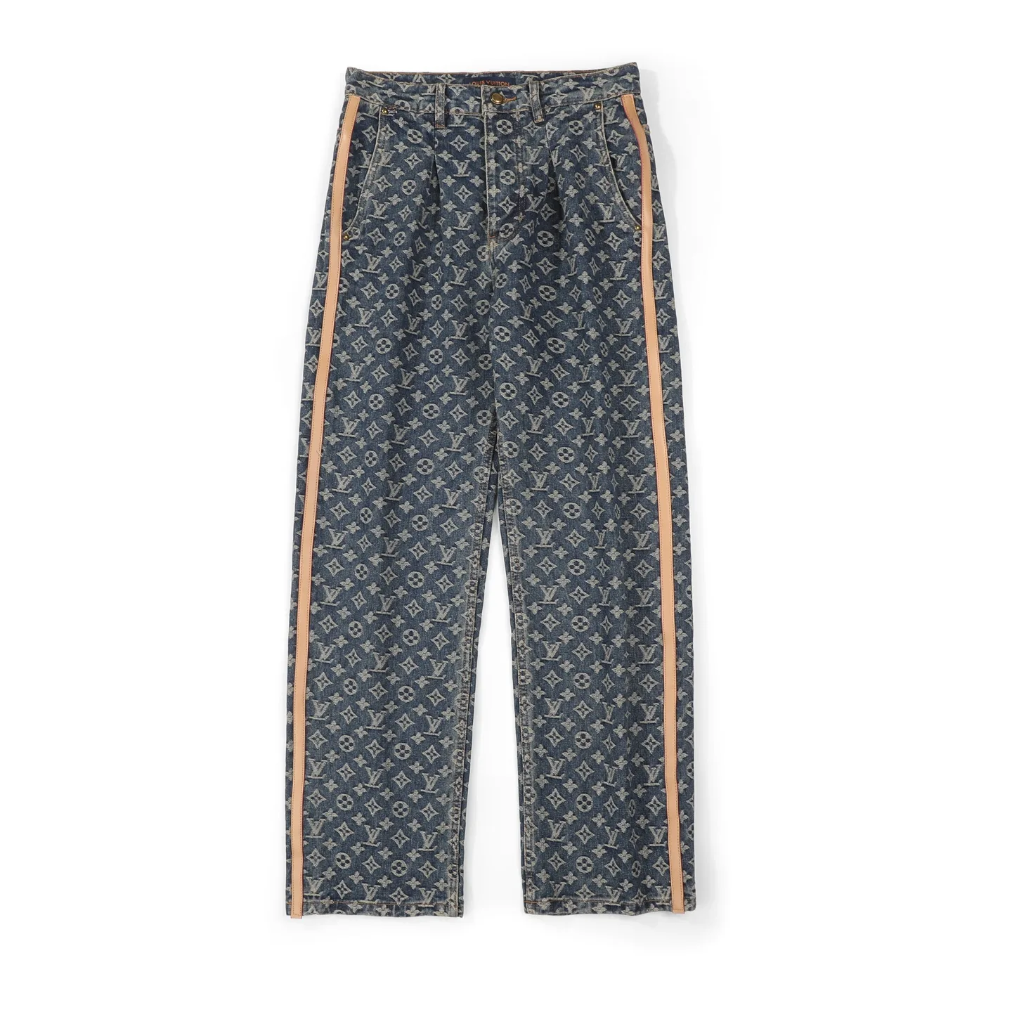 Monogram Jacquard Straight-Leg Jeans D18521818