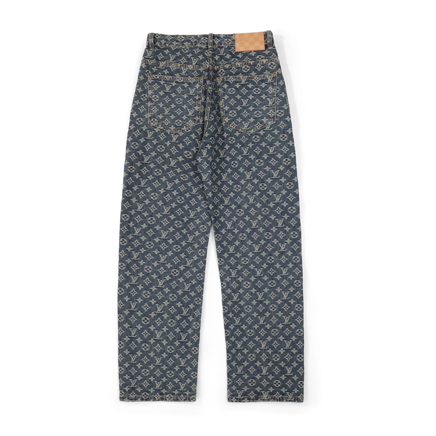Monogram Jacquard Straight-Leg Jeans D18521818 — view 2