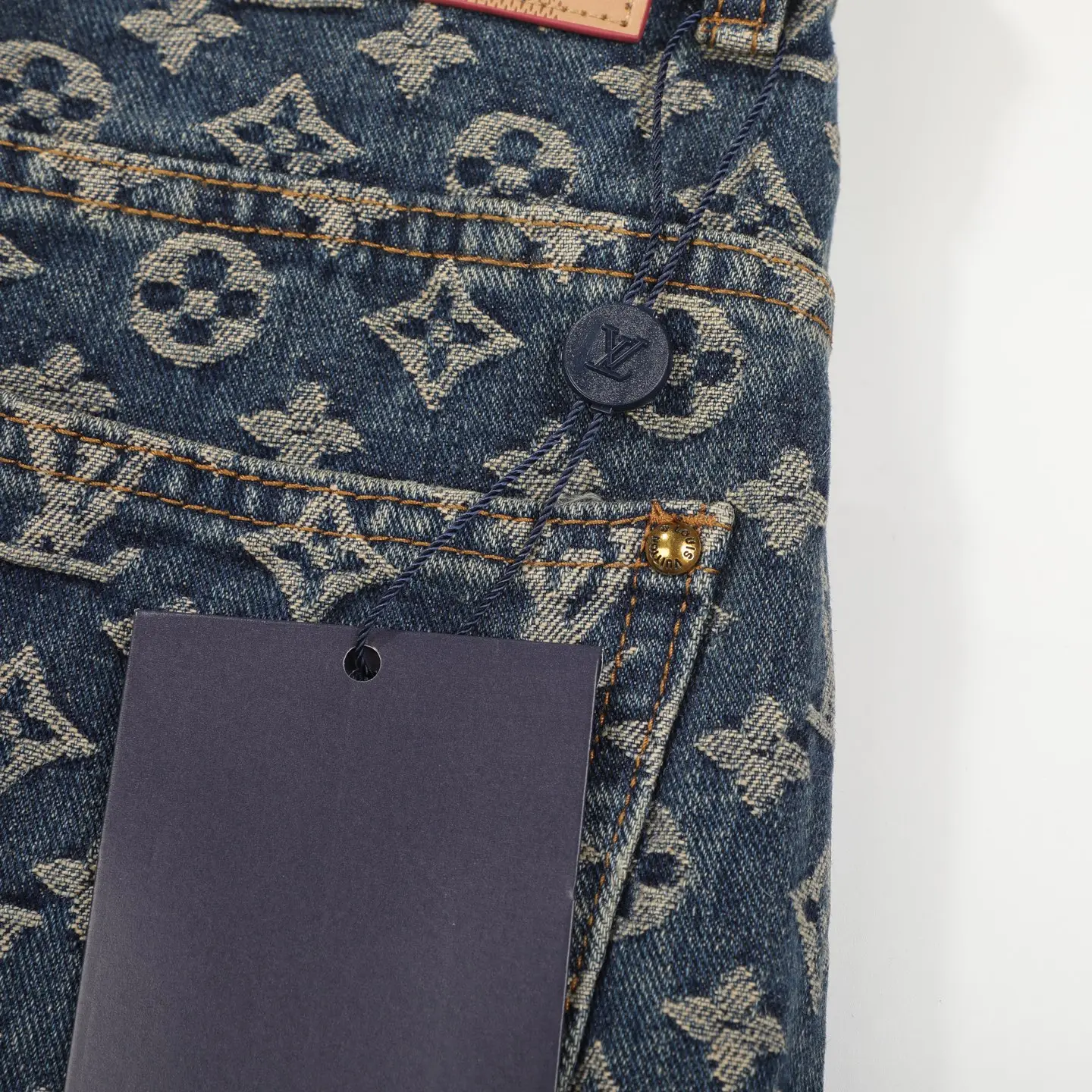 Monogram Jacquard Straight-Leg Jeans D18521818 — view 14