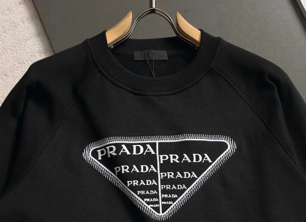 Embroidered Triangle Logo Crew-Neck Sweatshirt D18520202 — view 3