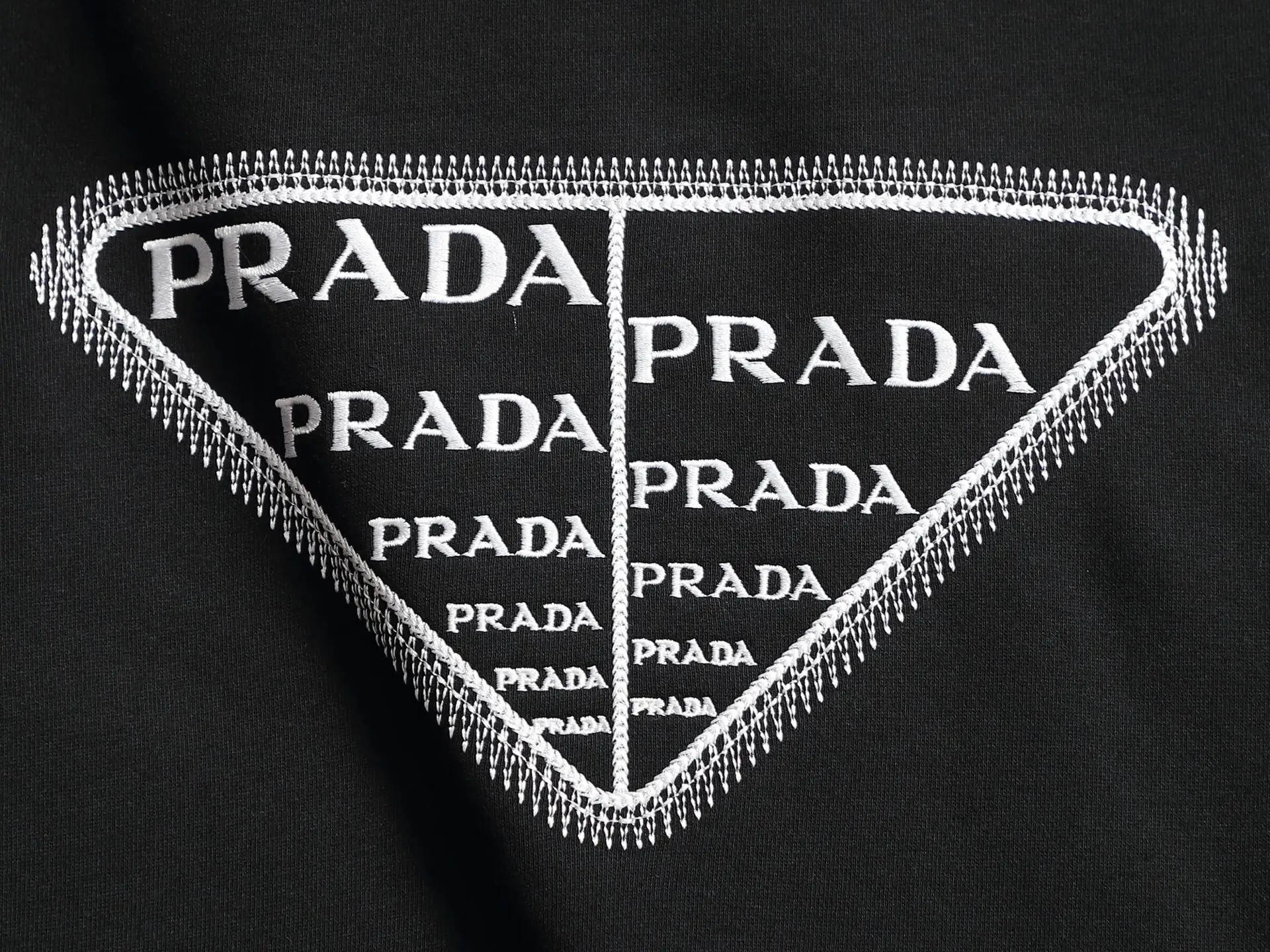 Embroidered Triangle Logo Crew-Neck Sweatshirt D18520202 — view 4