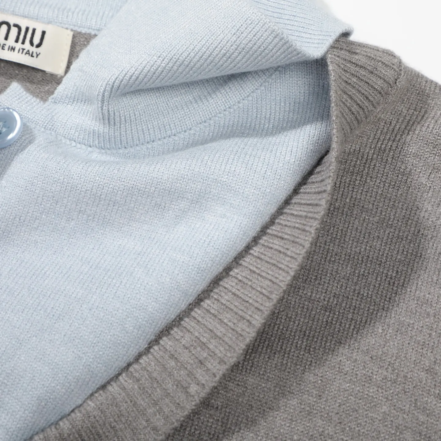 Layered Wool-Blend V-Neck Sweater D18521780 — view 6
