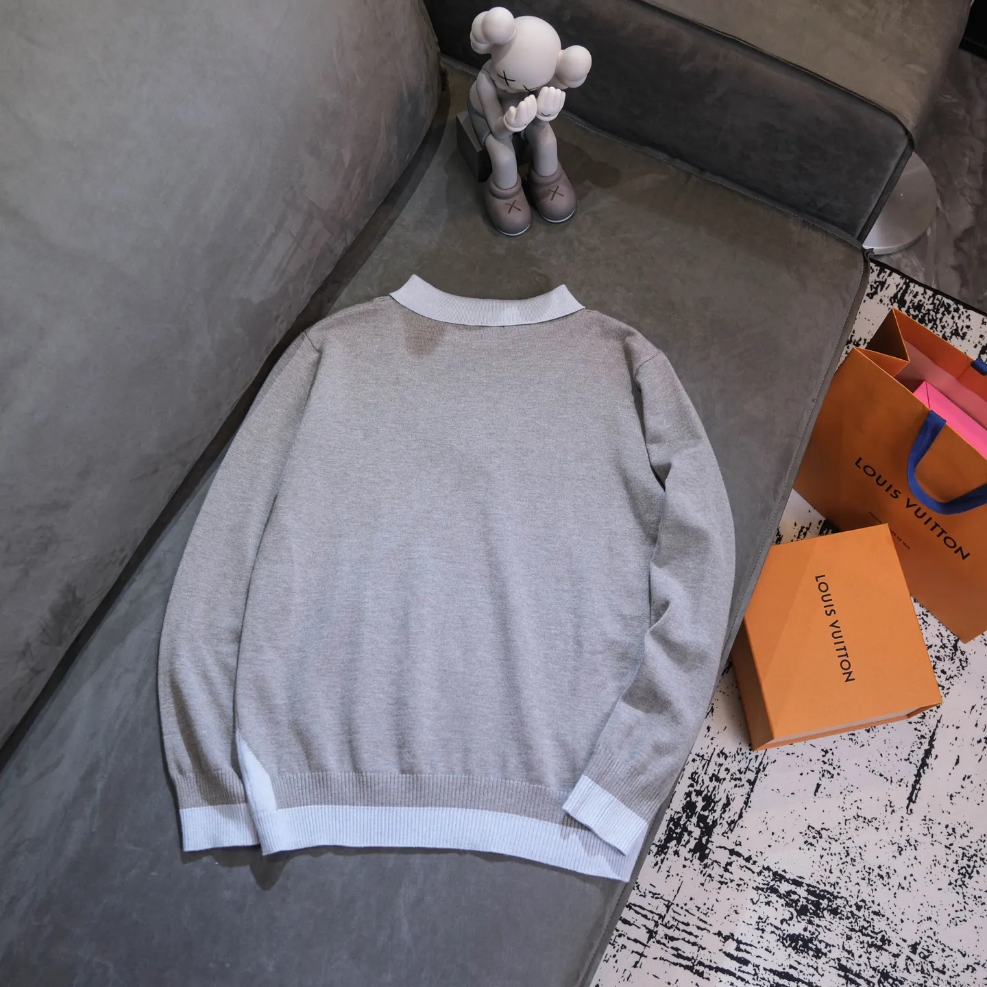 Layered Wool-Blend V-Neck Sweater D18521779 — view 2