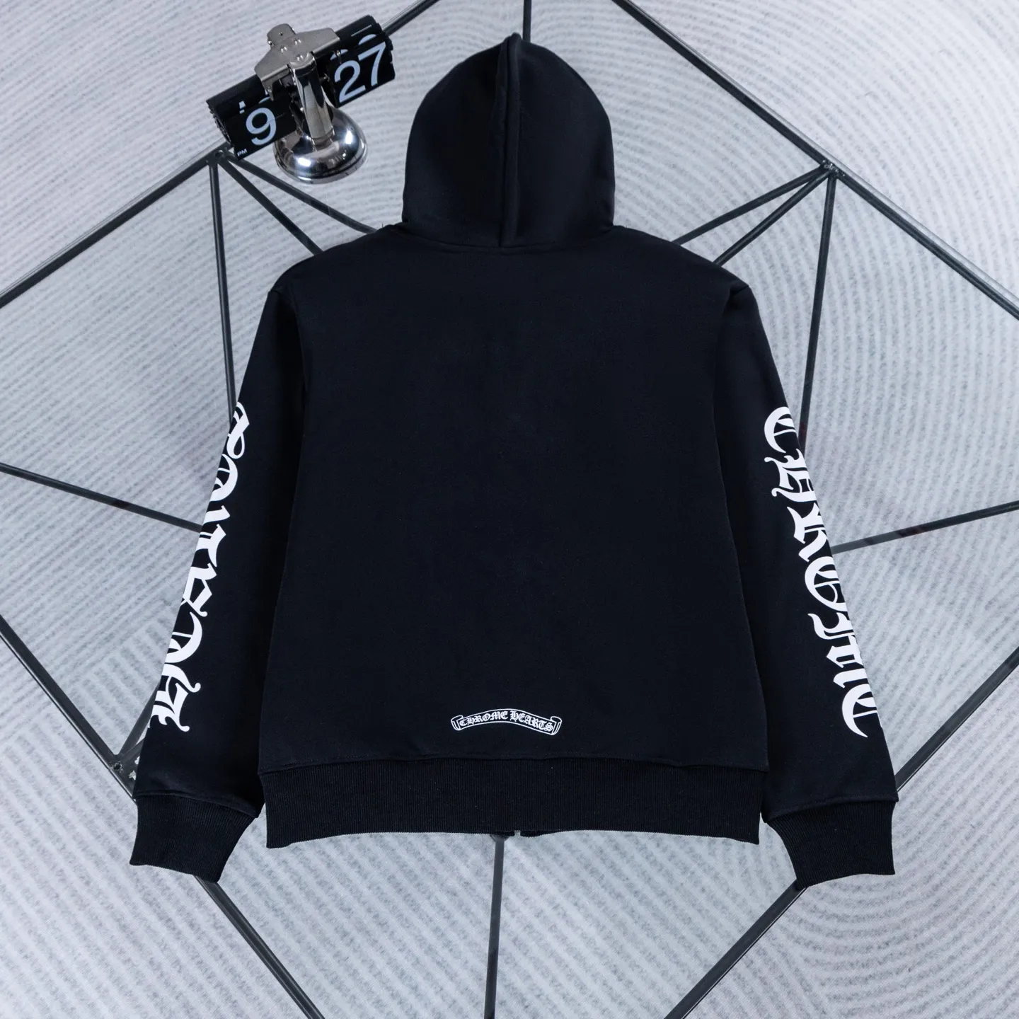 Logo-Print Zip-Up Cotton Hoodie D18521444 — view 3