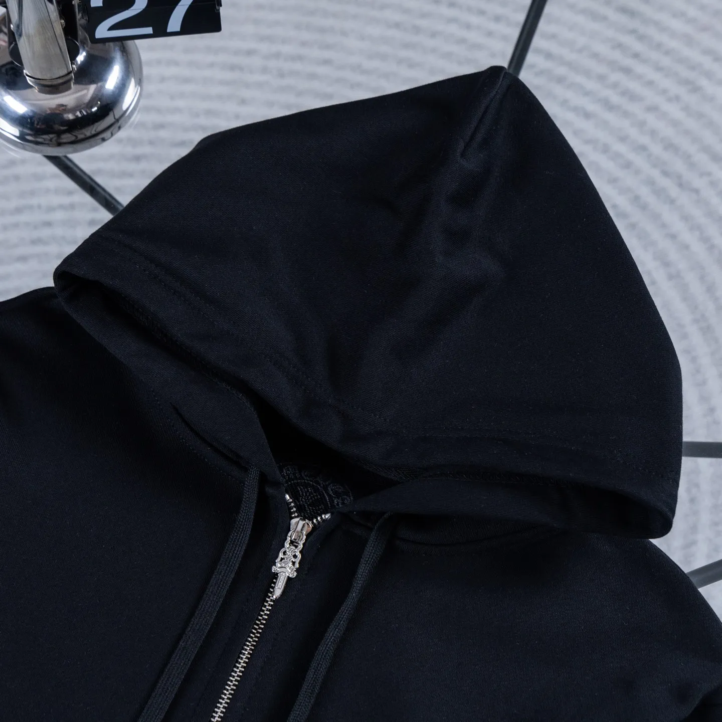 Logo-Print Zip-Up Cotton Hoodie D18521444 — view 4
