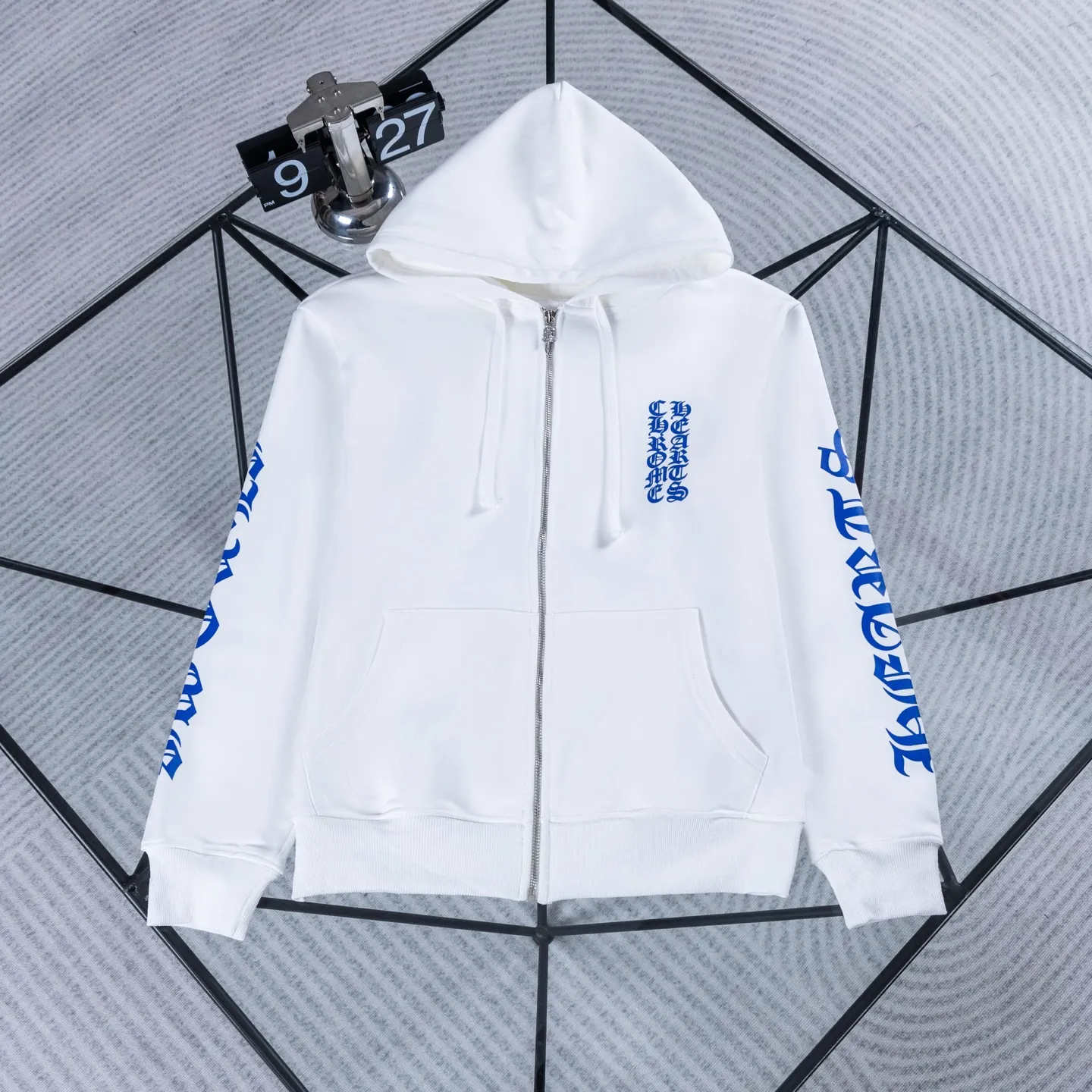 Logo-Print Zip-Up Cotton Hoodie D18521445