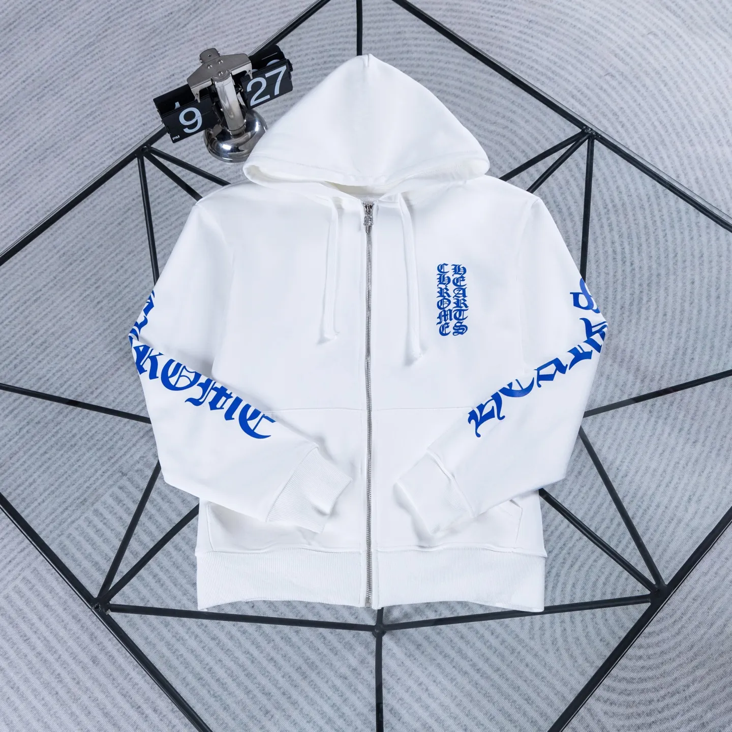 Logo-Print Zip-Up Cotton Hoodie D18521445 — view 2
