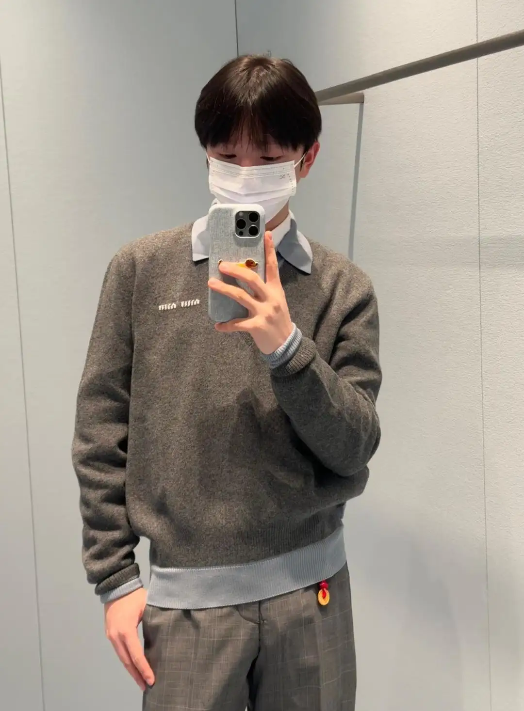 Layered-Effect Wool-Blend V-Neck Sweater D18521778 — view 11
