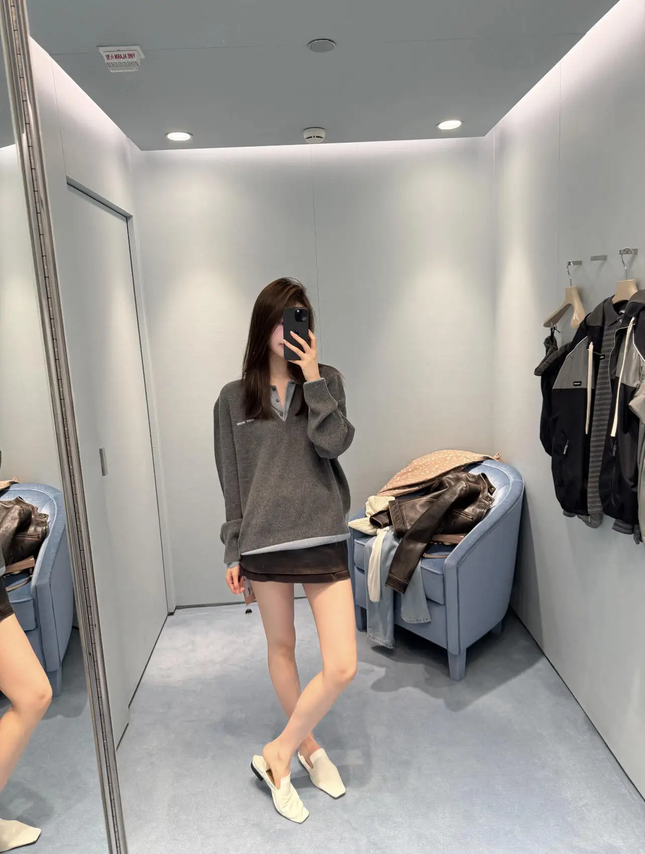 Layered-Effect Wool-Blend V-Neck Sweater D18521778 — view 29
