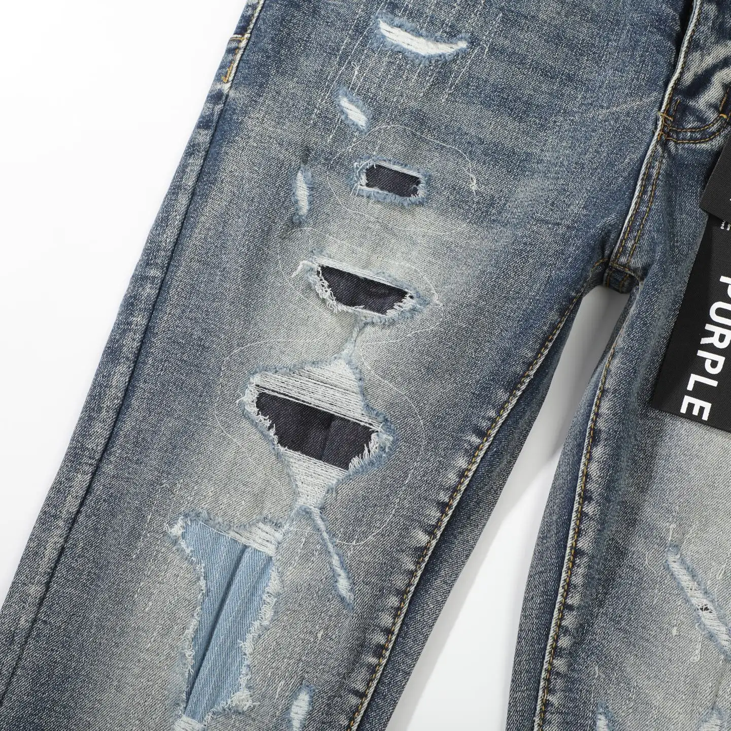 Purple Brand Distressed Flare-Leg Jeans D18521800 — view 4