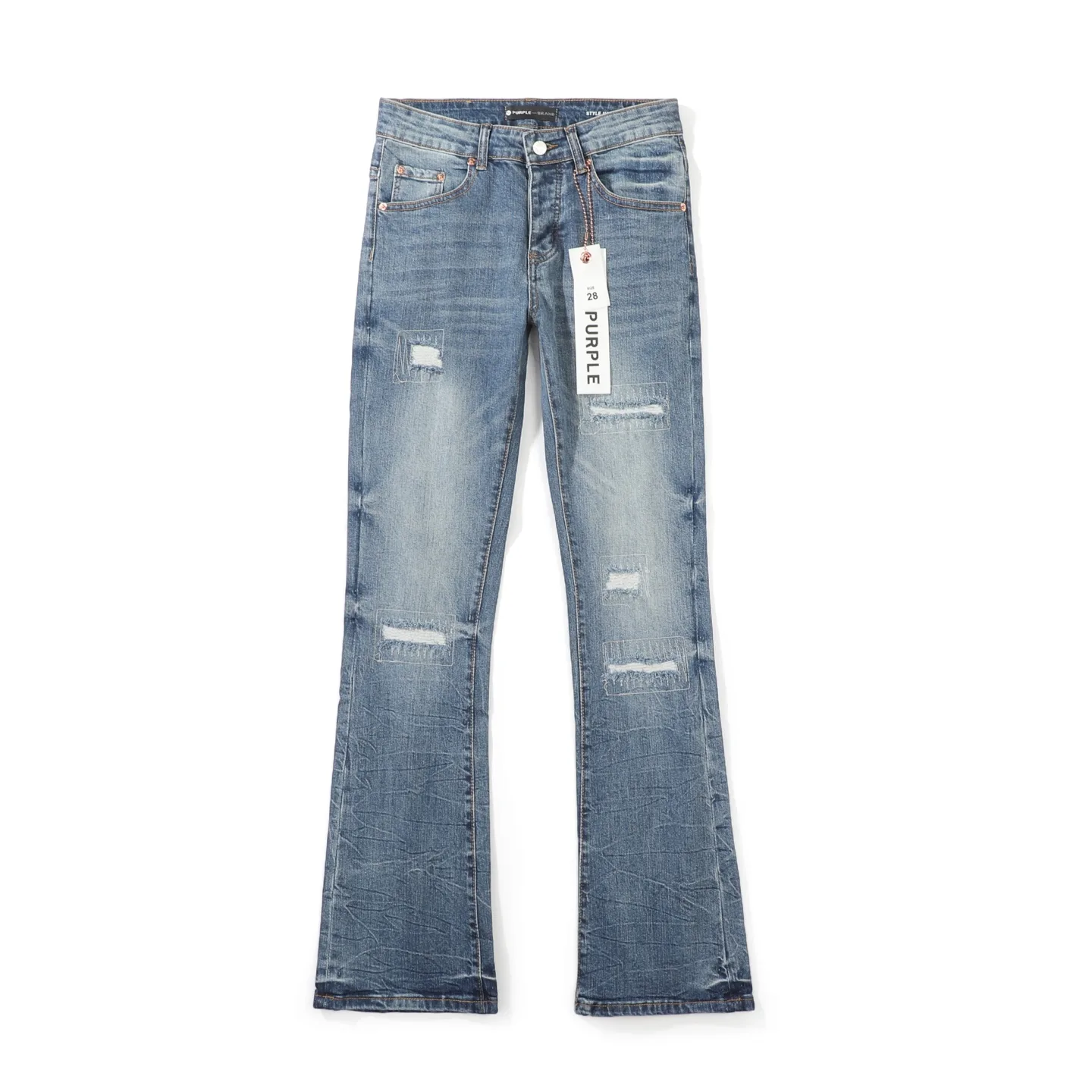 Distressed Flare-Leg Jeans D18521806