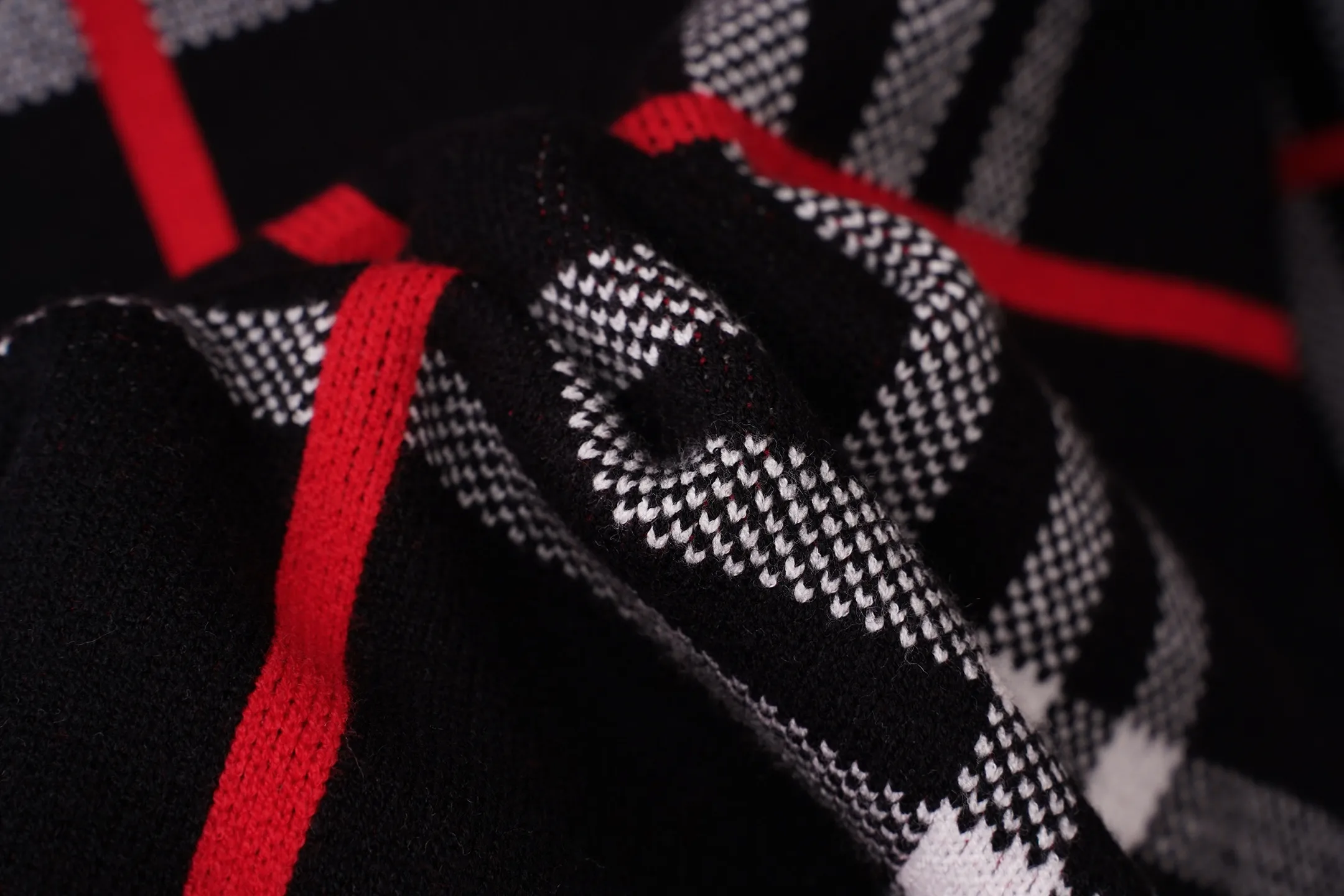 Check Intarsia Wool and Mohair-Blend Sweater D19019809 — view 9