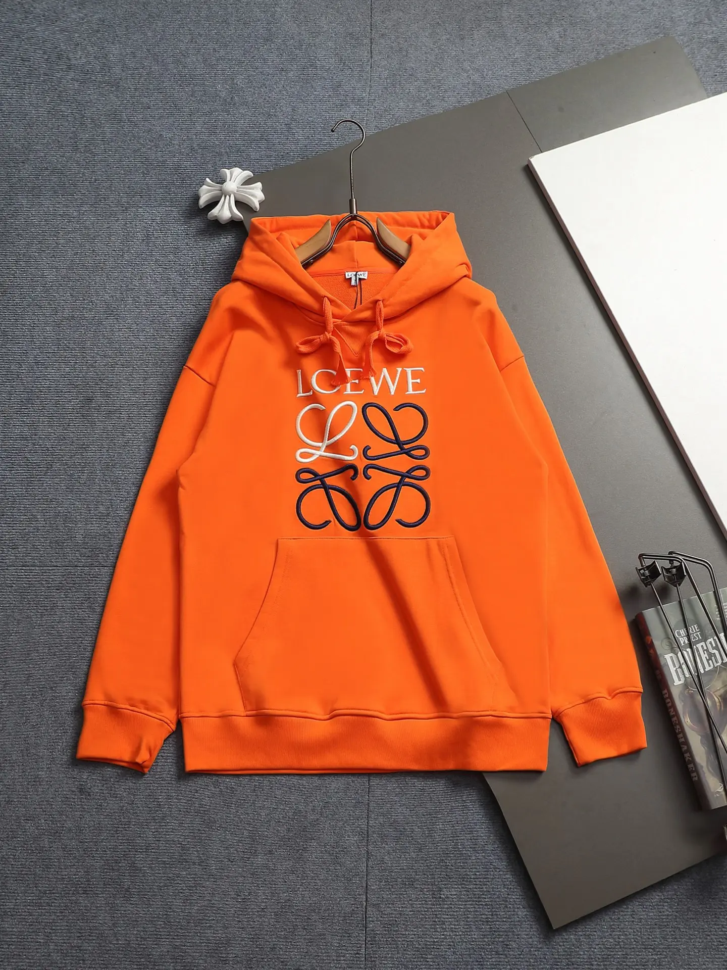 Anagram Logo Embroidered Cotton Hoodie D19021999