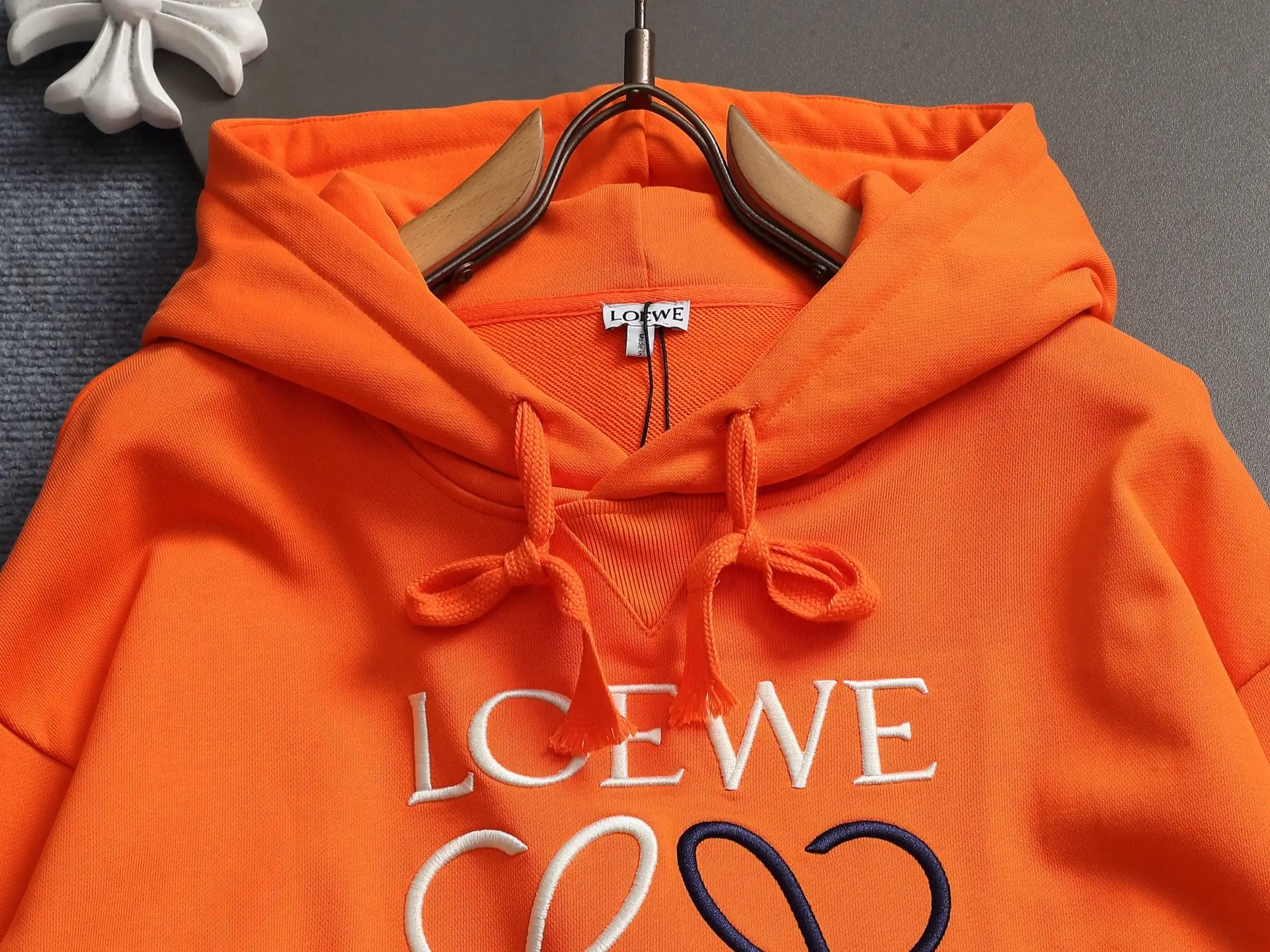 Anagram Logo Embroidered Cotton Hoodie D19021999 — view 2