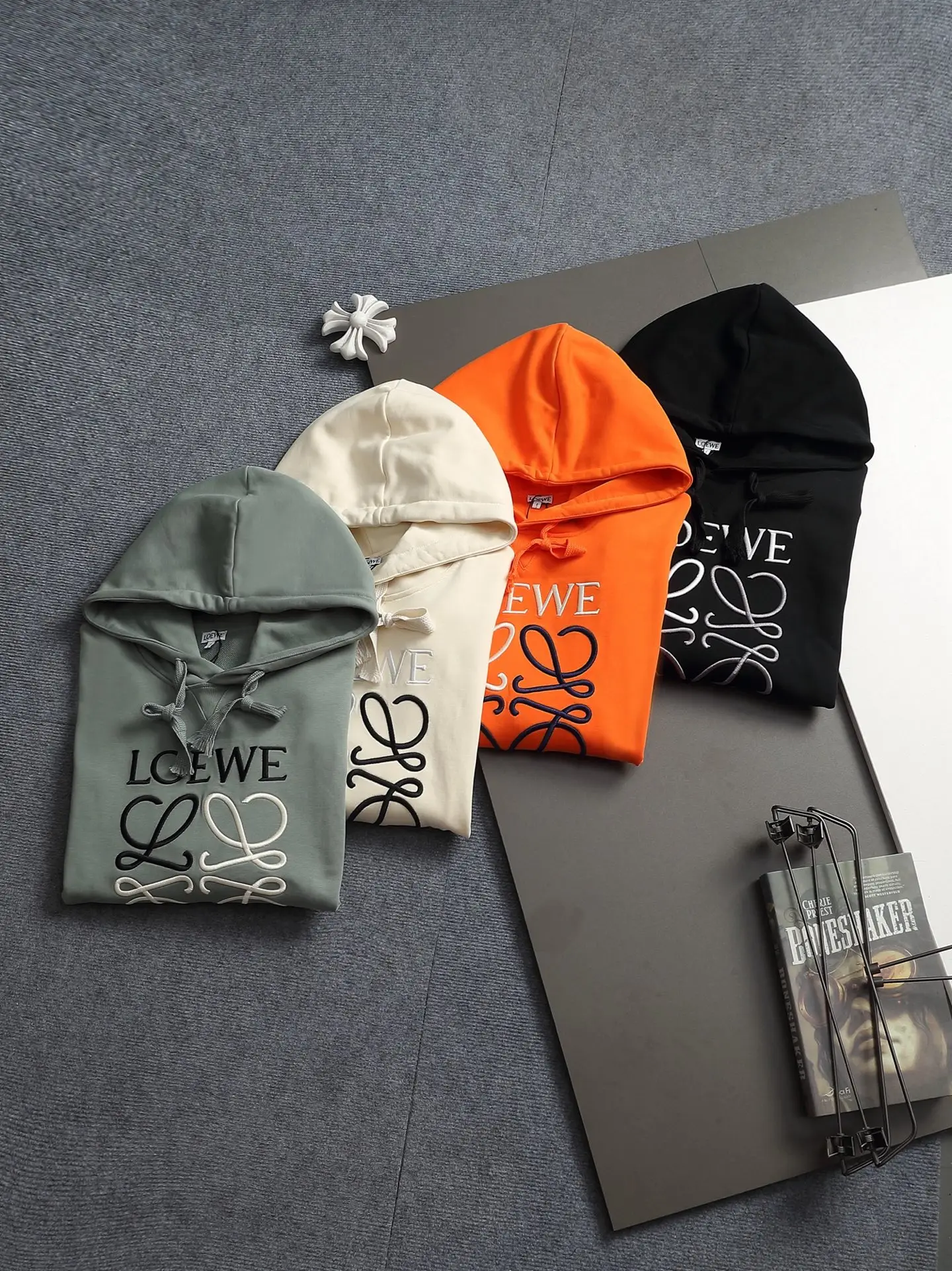 Anagram Logo Embroidered Cotton Hoodie D19021999 — view 13
