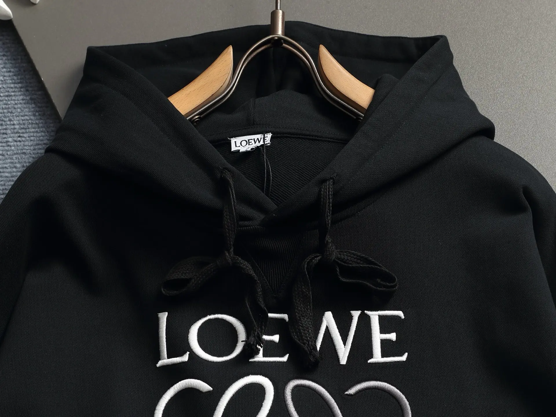 Anagram Embroidered Cotton-Blend Hoodie D19022002 — view 2