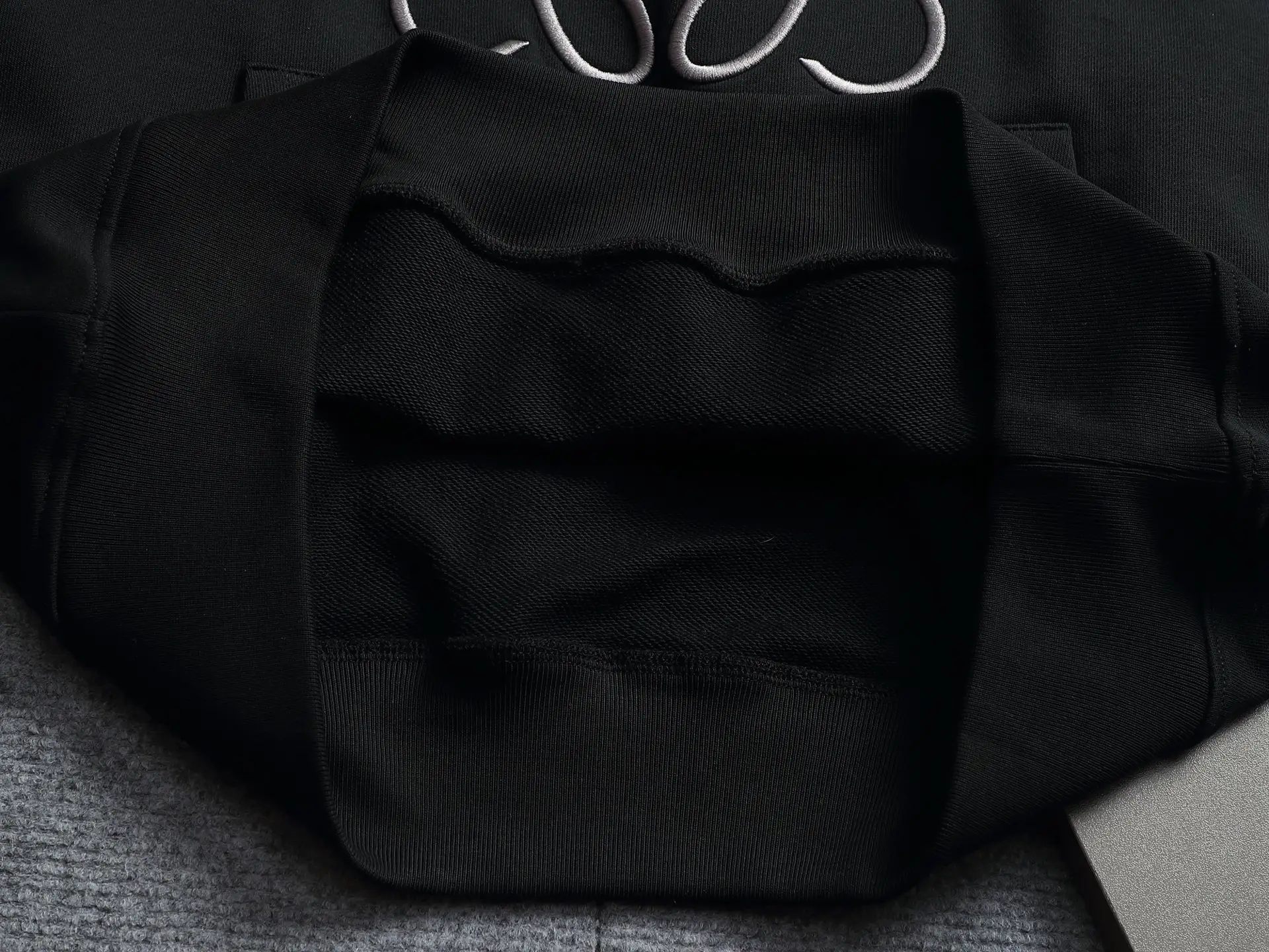 Anagram Embroidered Cotton-Blend Hoodie D19022002 — view 8