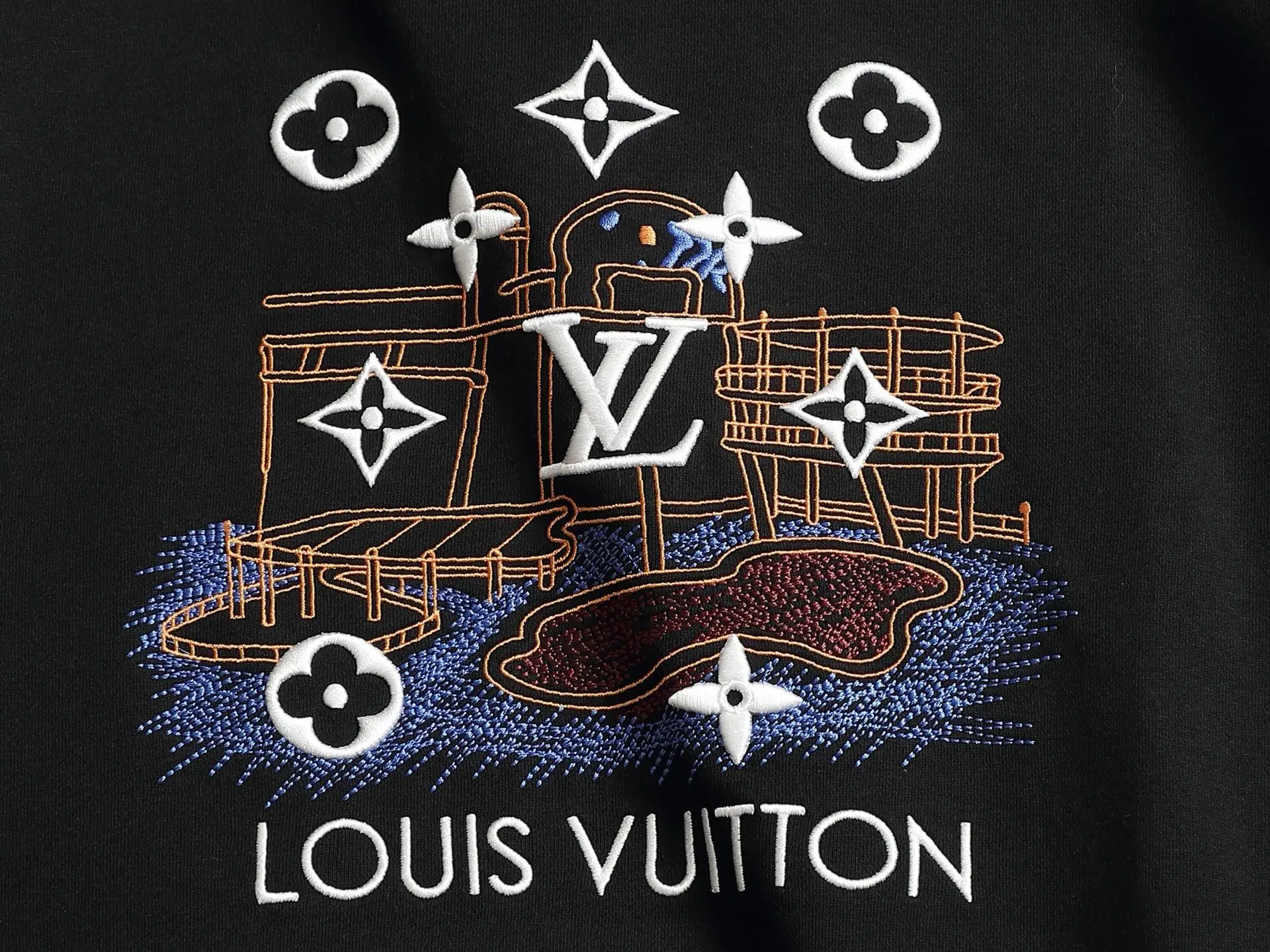 Embroidered Logo Crew-Neck Sweatshirt D19020207 — view 4