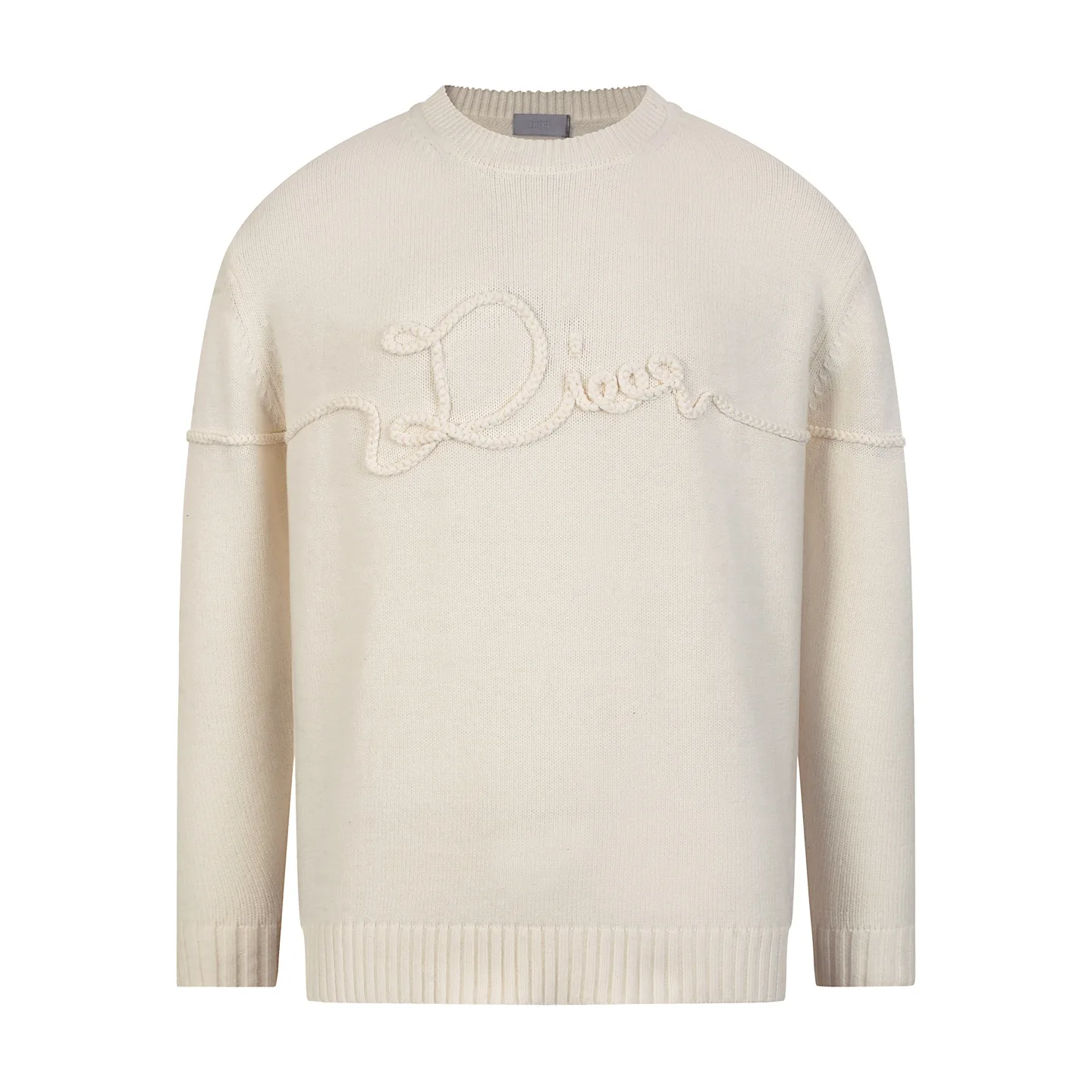 Dior Rope Logo Embroidered Knit Sweater D19020338