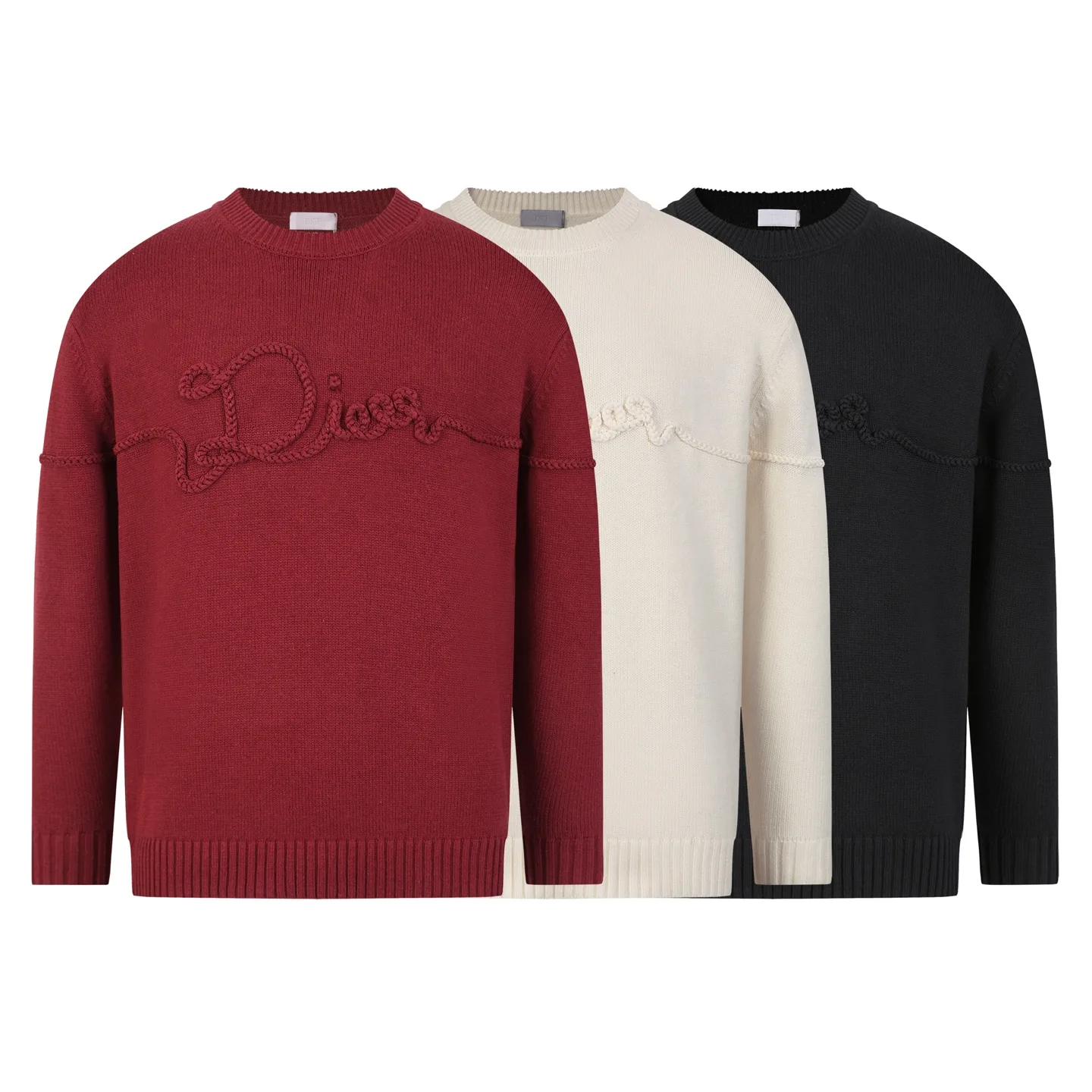 Dior Rope Logo Embroidered Knit Sweater D19020338 — view 2