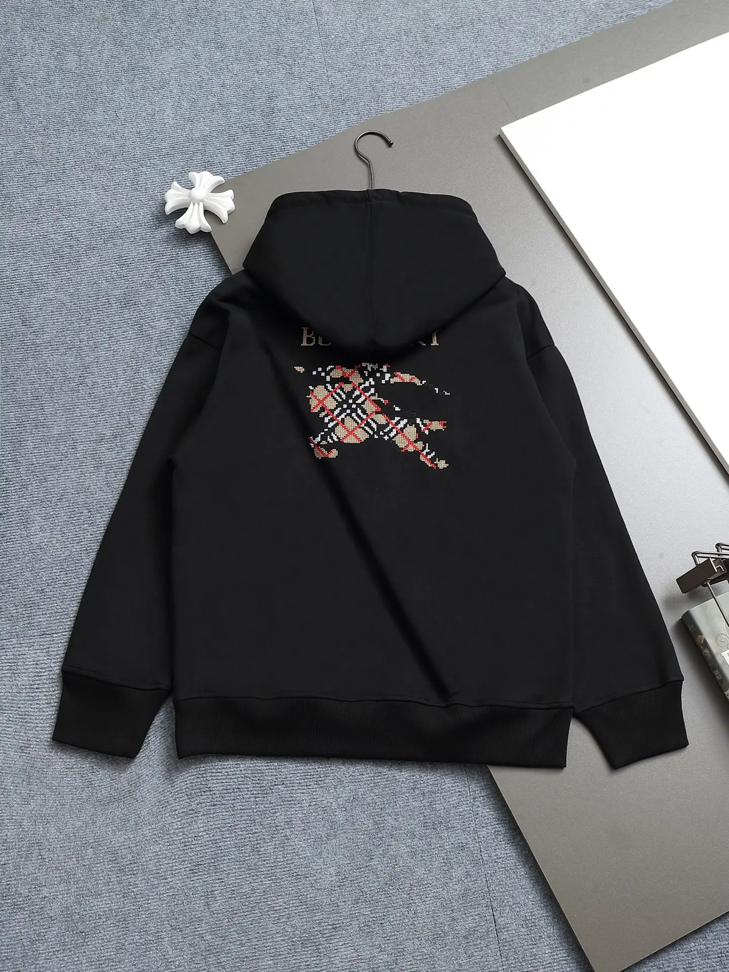 Logo Print Cotton-Blend Hoodie D19021979 — view 2