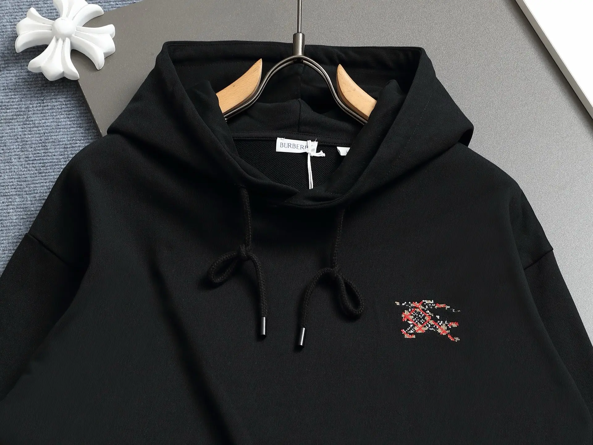 Logo Print Cotton-Blend Hoodie D19021979 — view 3