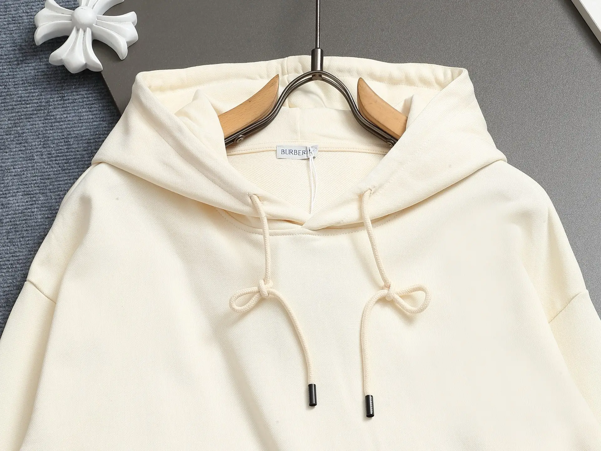 Logo Patch Cotton-Blend Hoodie D19021987 — view 3