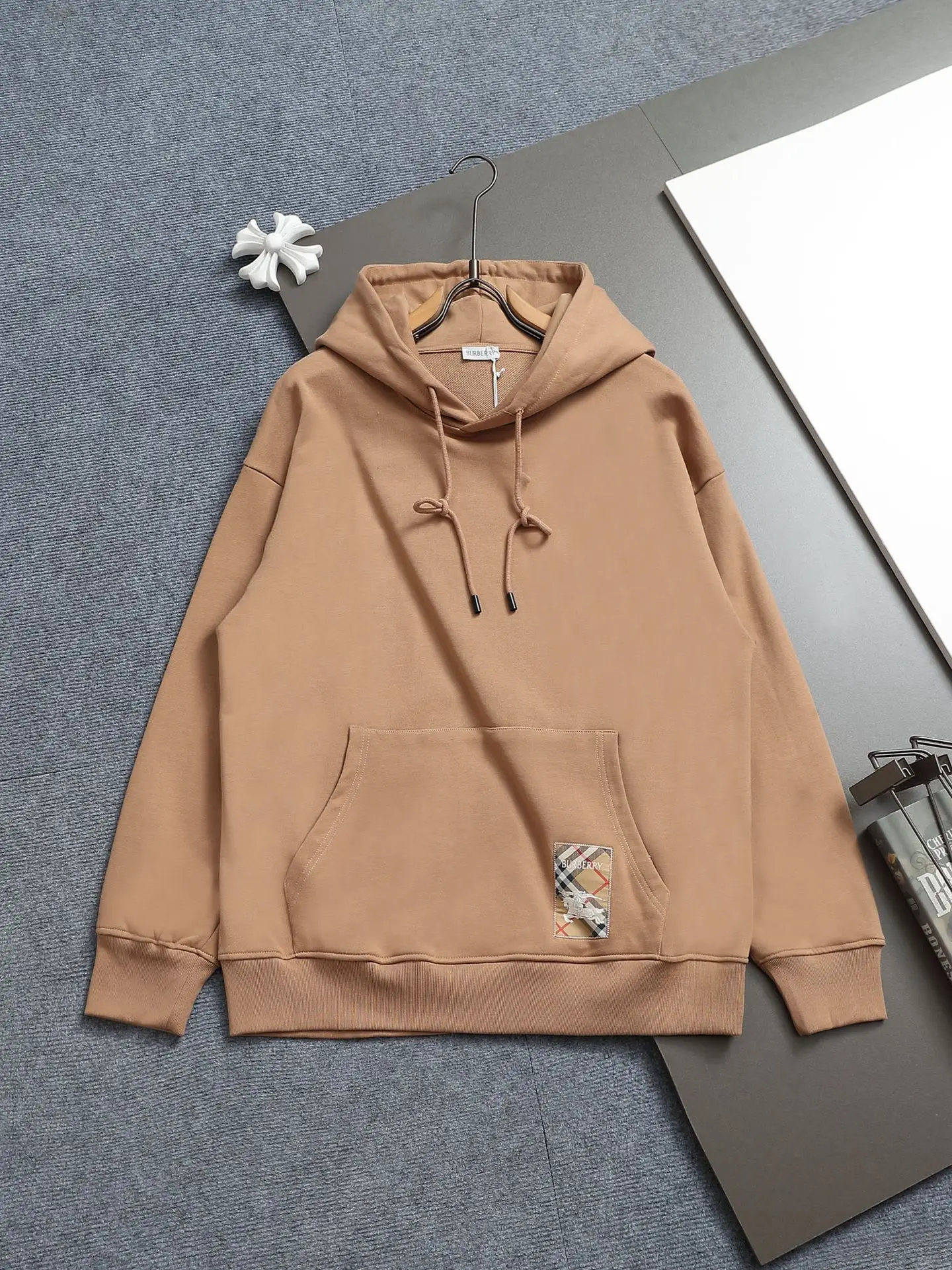 Logo Patch Cotton-Blend Hoodie D19021985