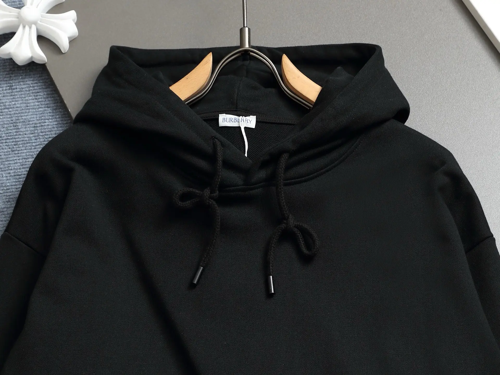 Logo Patch Cotton-Blend Hoodie D19021986 — view 3