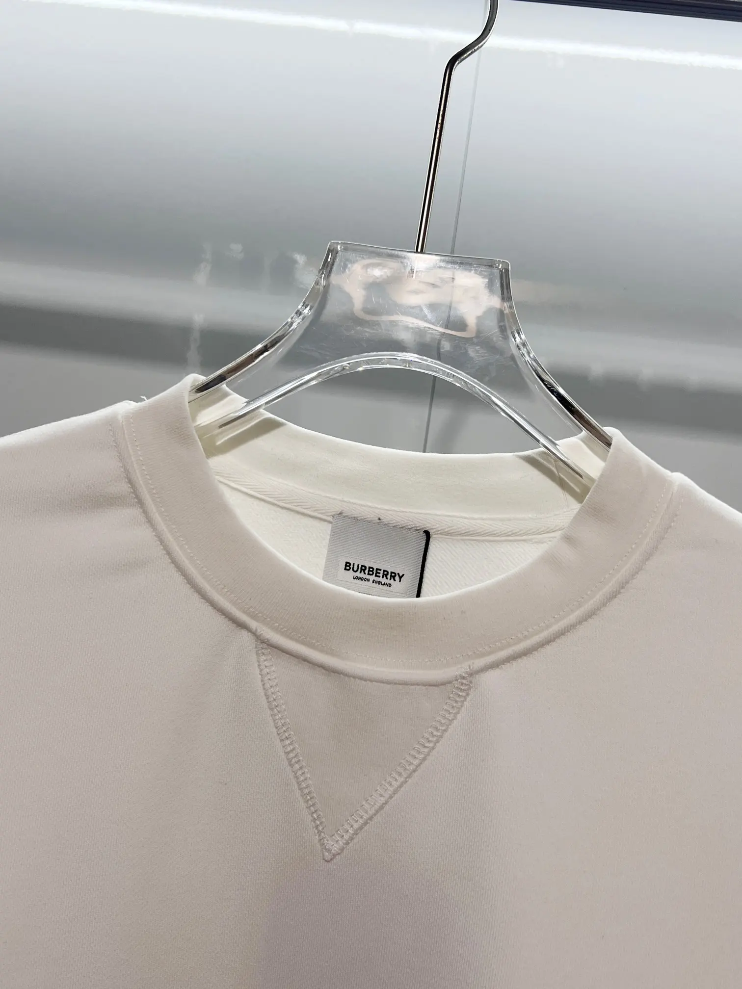 Check-Panel Cotton-Jersey Sweatshirt D19022871 — view 7