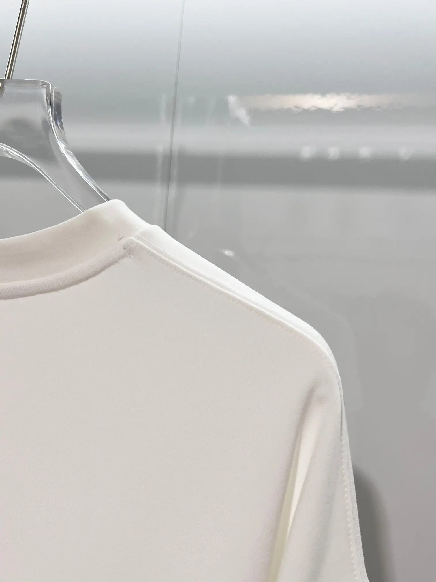 Check-Panel Cotton-Jersey Sweatshirt D19022871 — view 8