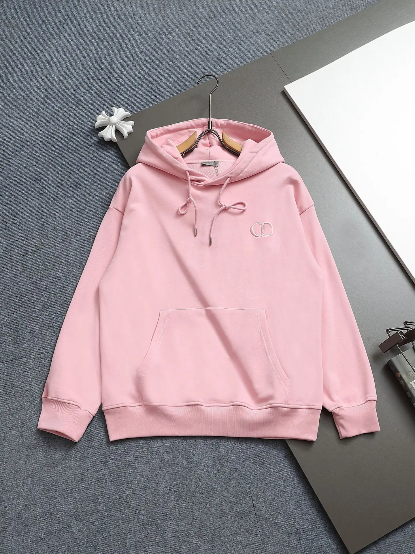 CD Icon Embroidered Cotton Hoodie D19021976