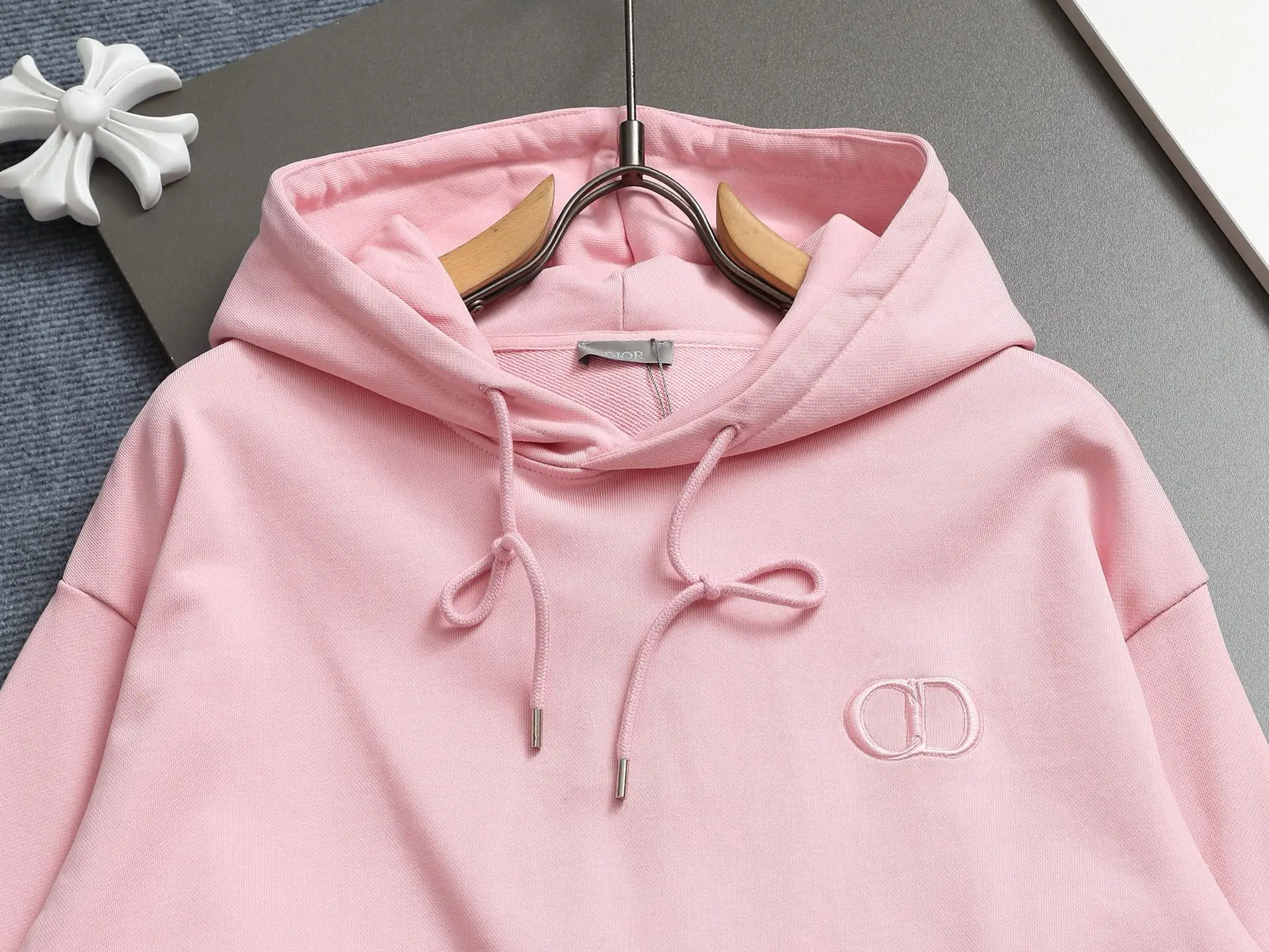 CD Icon Embroidered Cotton Hoodie D19021976 — view 3