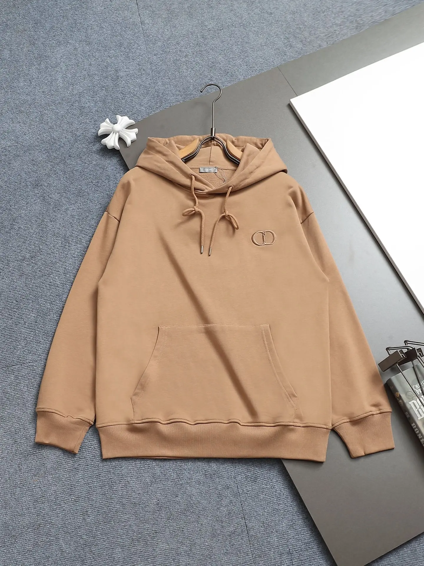 CD Icon Embroidered Cotton Hoodie D19021974