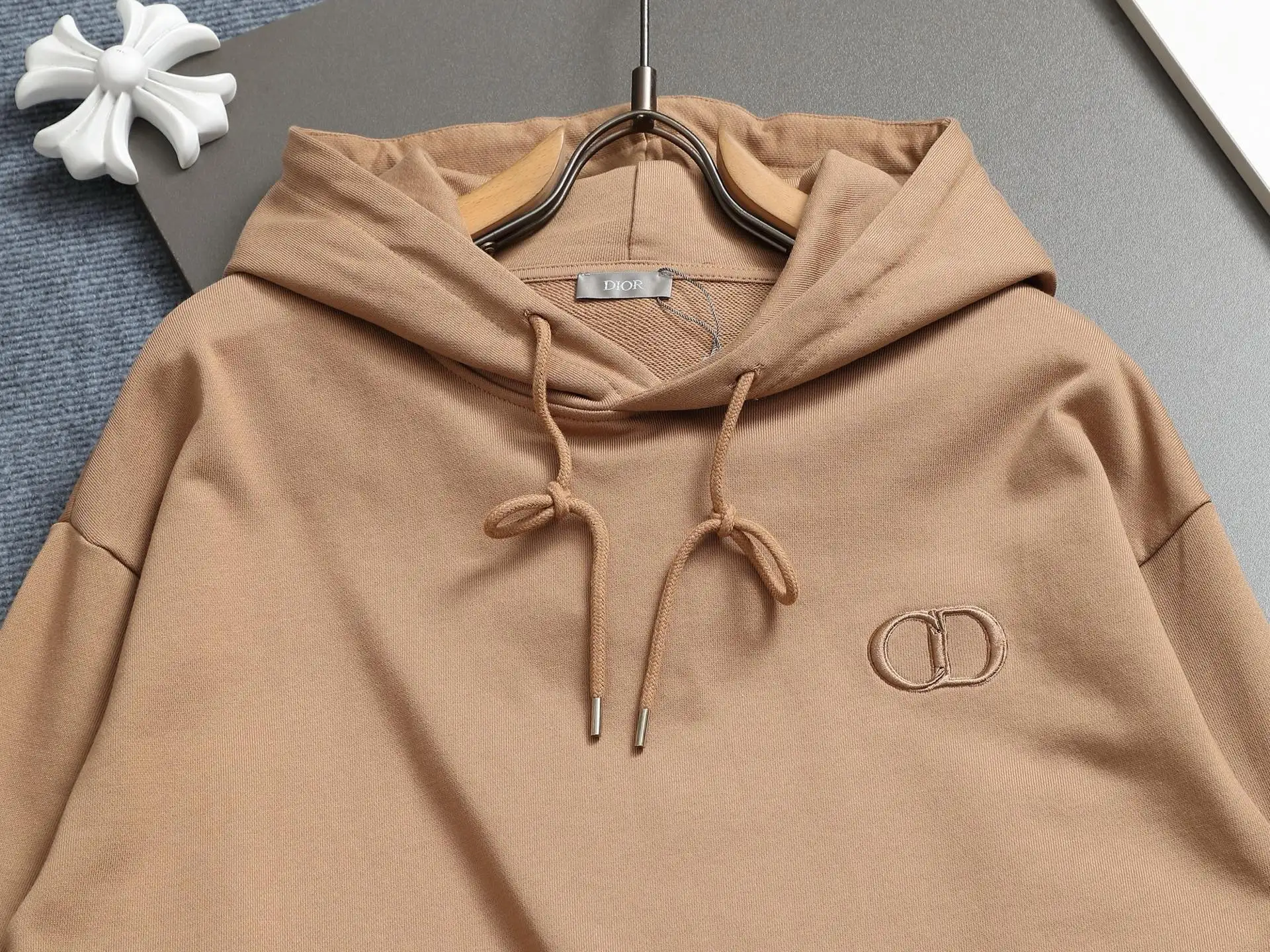 CD Icon Embroidered Cotton Hoodie D19021974 — view 3