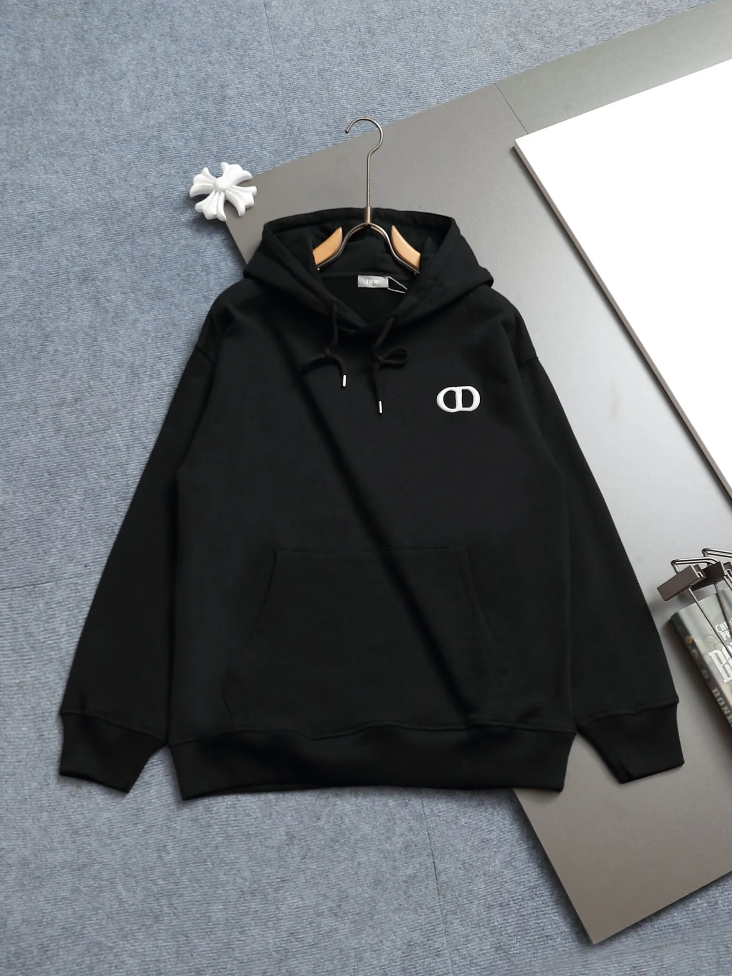 CD Icon Embroidered Cotton Hoodie D19021977