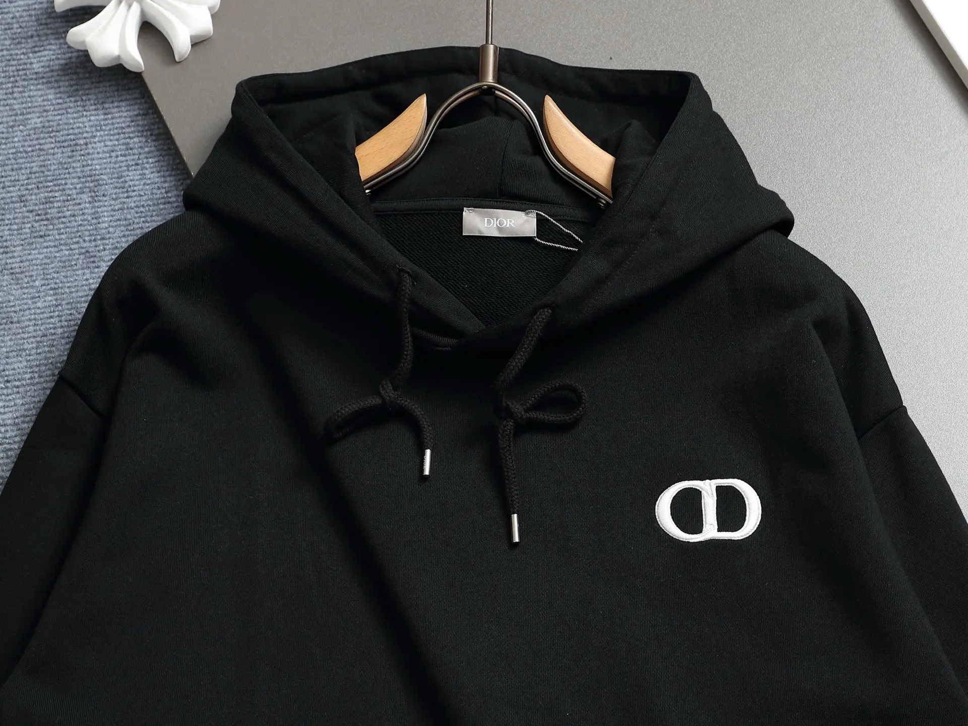 CD Icon Embroidered Cotton Hoodie D19021977 — view 3