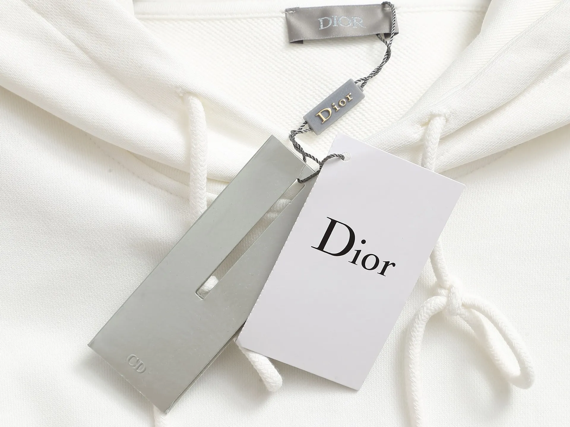 CD Icon Embroidered Cotton-Blend Hoodie D19021973 — view 7