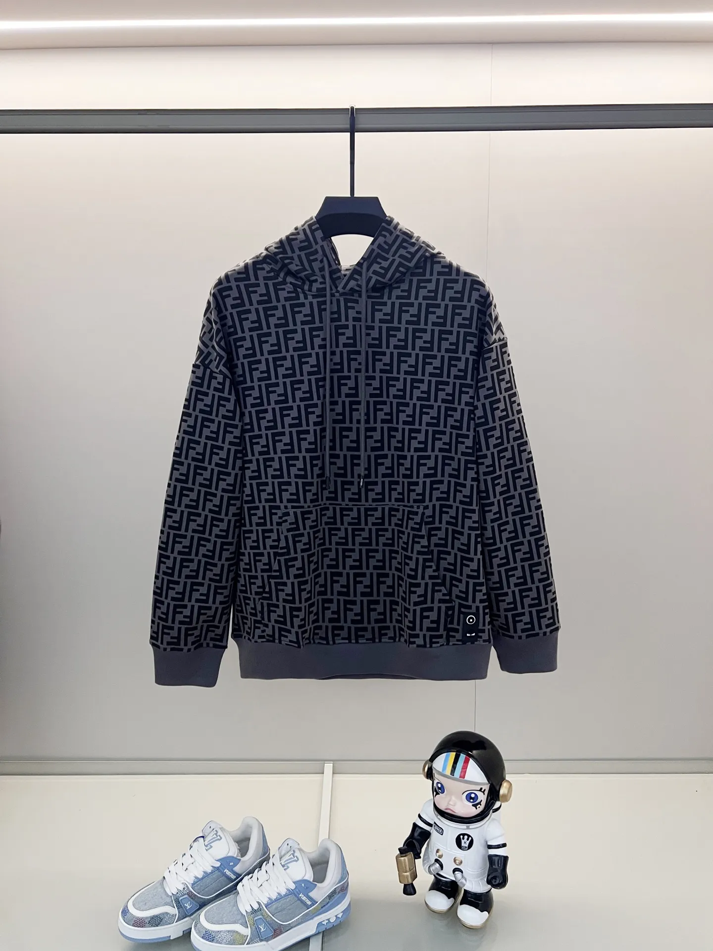 FF Monogram Cotton Jersey Hoodie D19020066