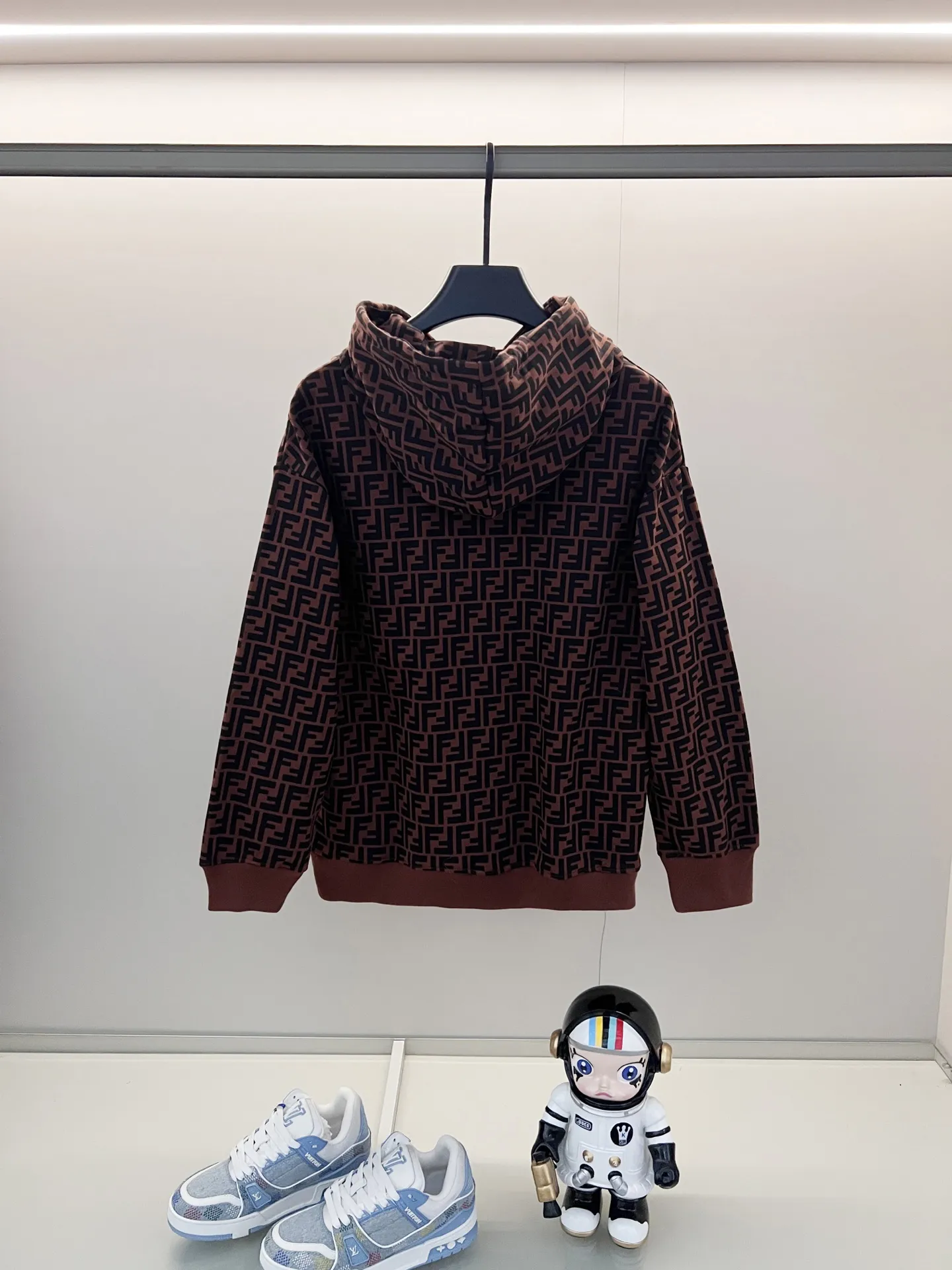 FF Monogram All-Over Print Cotton Hoodie D19020065 — view 2