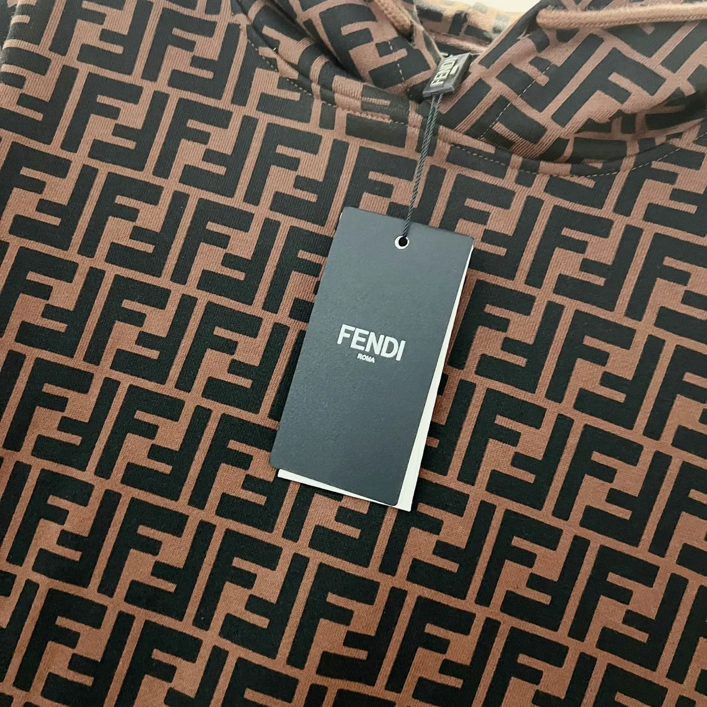 FF Monogram All-Over Print Cotton Hoodie D19020065 — view 5