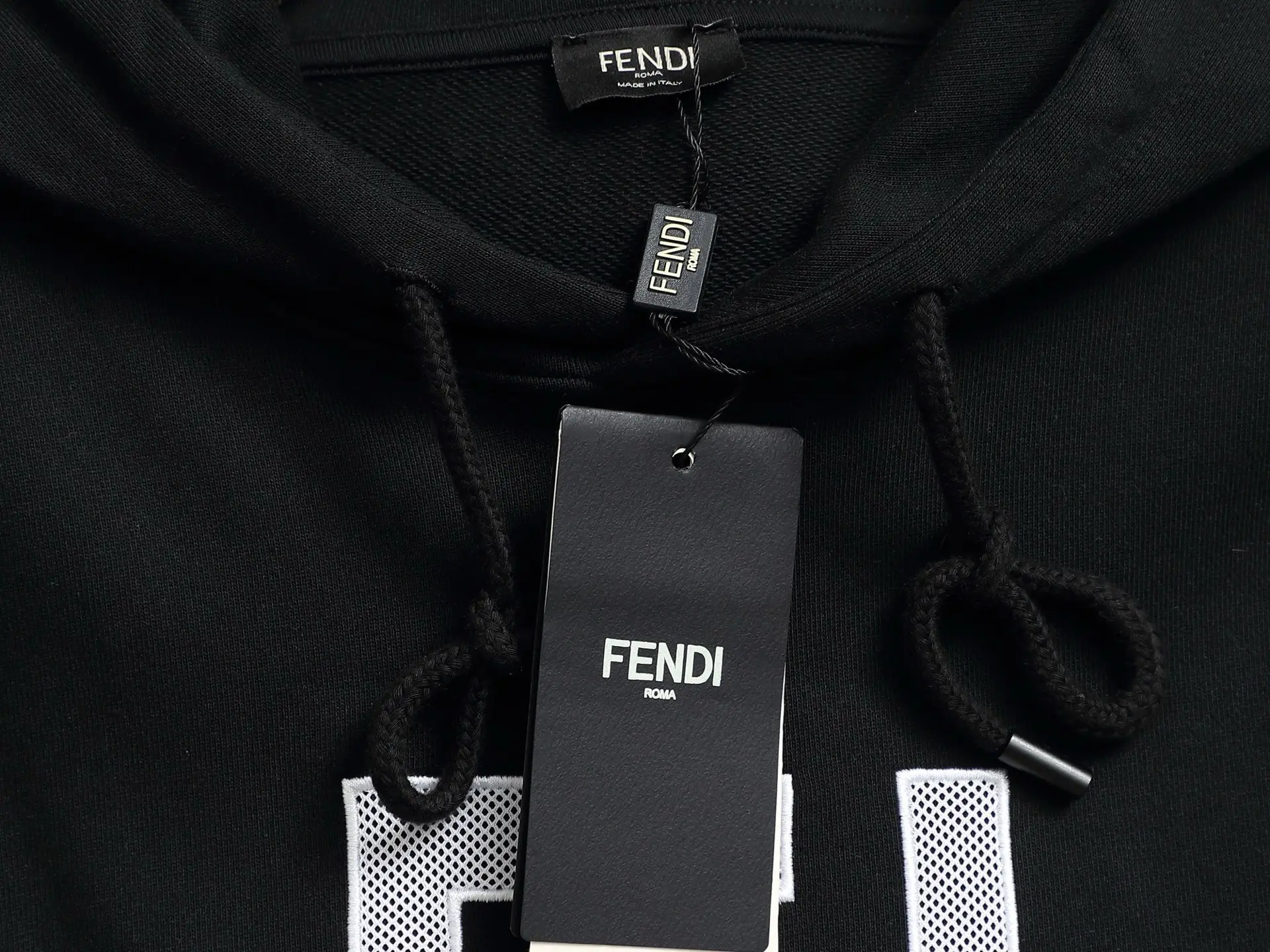 FF Logo Print Cotton-Blend Hoodie D19021967 — view 7