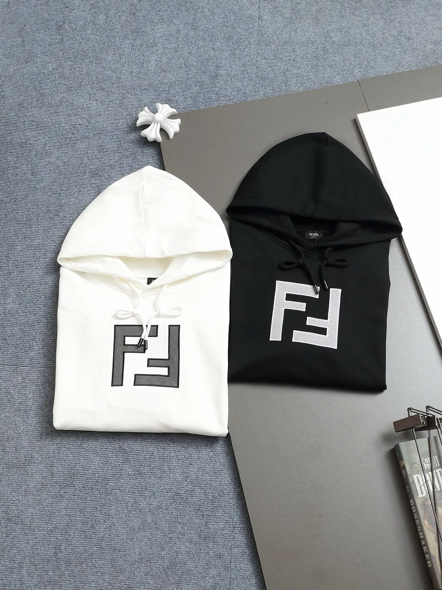 Logo Print Cotton-Blend Hoodie D19021966 — view 12